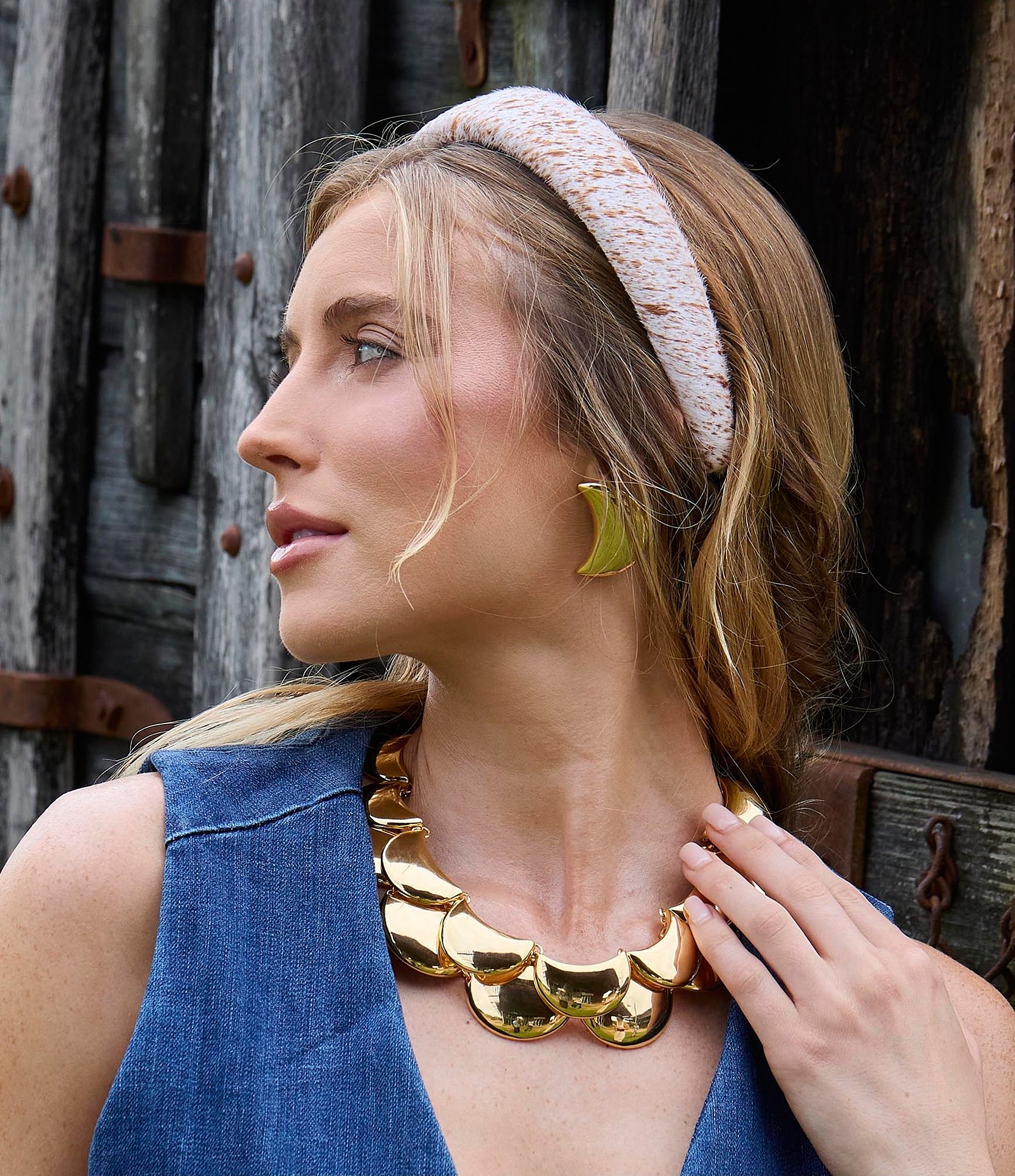 Lele Sadoughi Crescent Statement Necklace