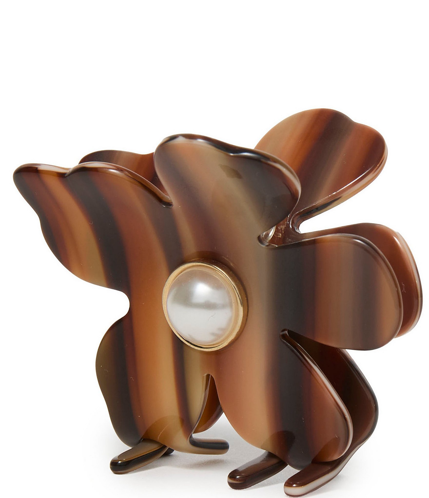 Lele Sadoughi Lily Floral Pearl Claw Clip