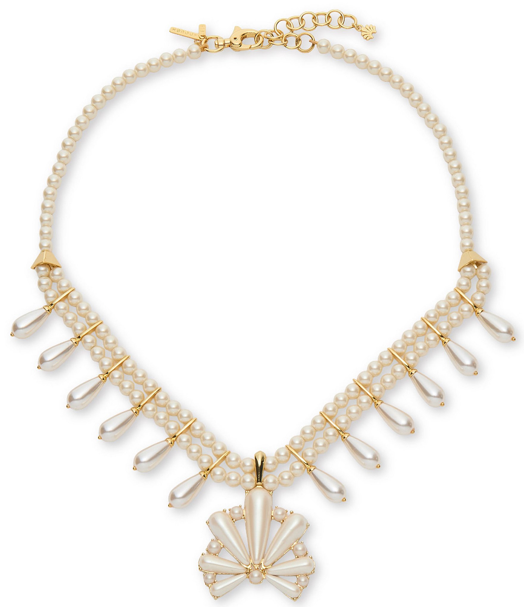 Lele Sadoughi Scallop Blossom Statement Necklace