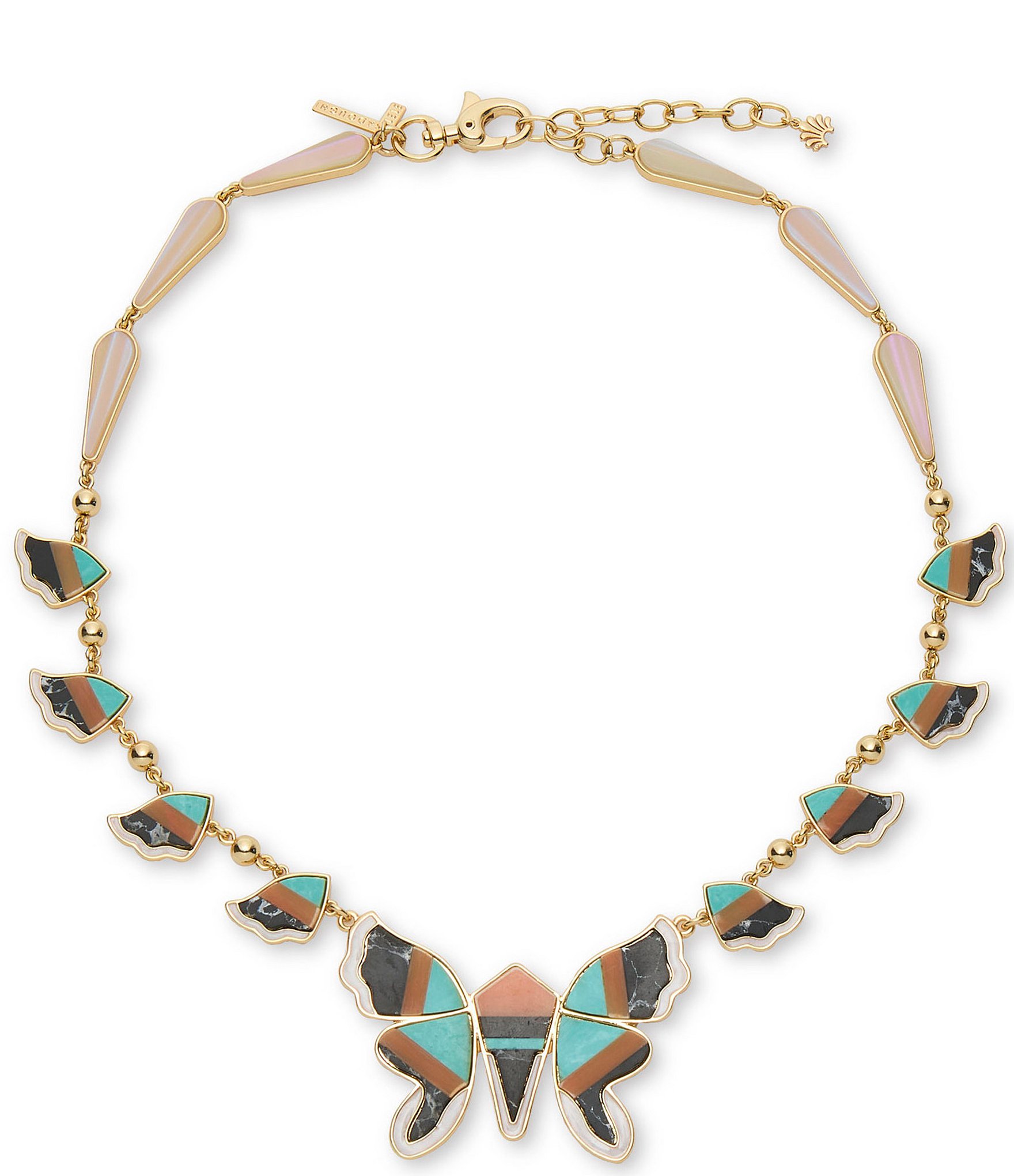Lele Sadoughi Wild Butterfly Statement Necklace