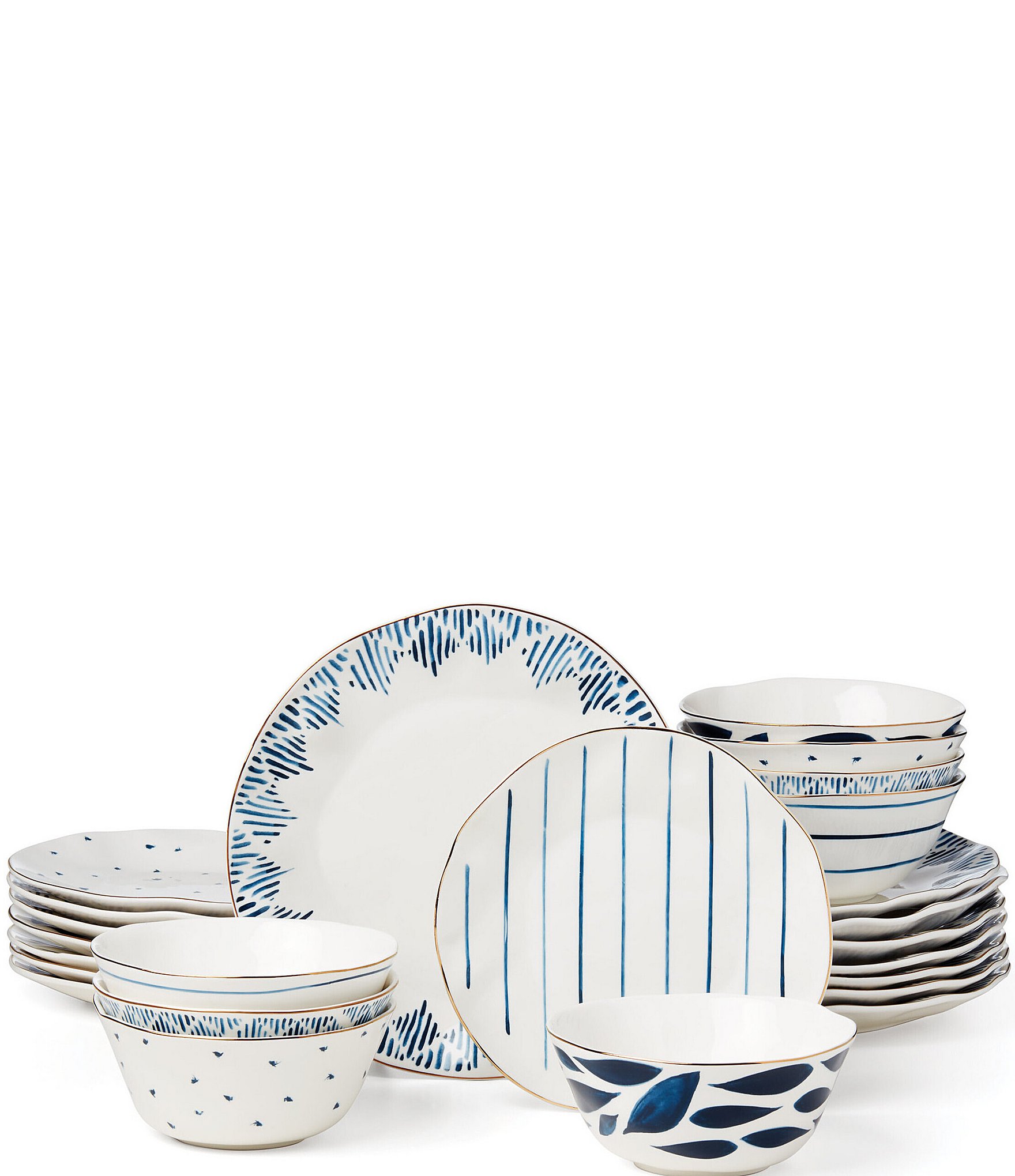 Lenox Blue Bay 24-Piece Dinnerware Set, Service for 8 | Dillard's