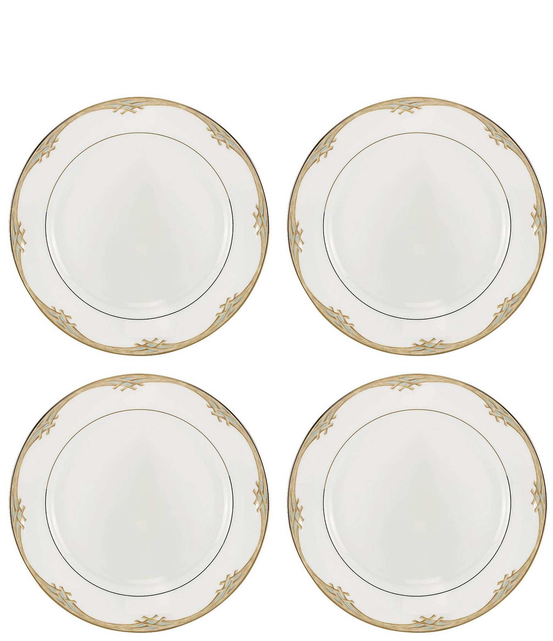 Lenox British Colonial Bamboo Dinner Plates, Set of 4