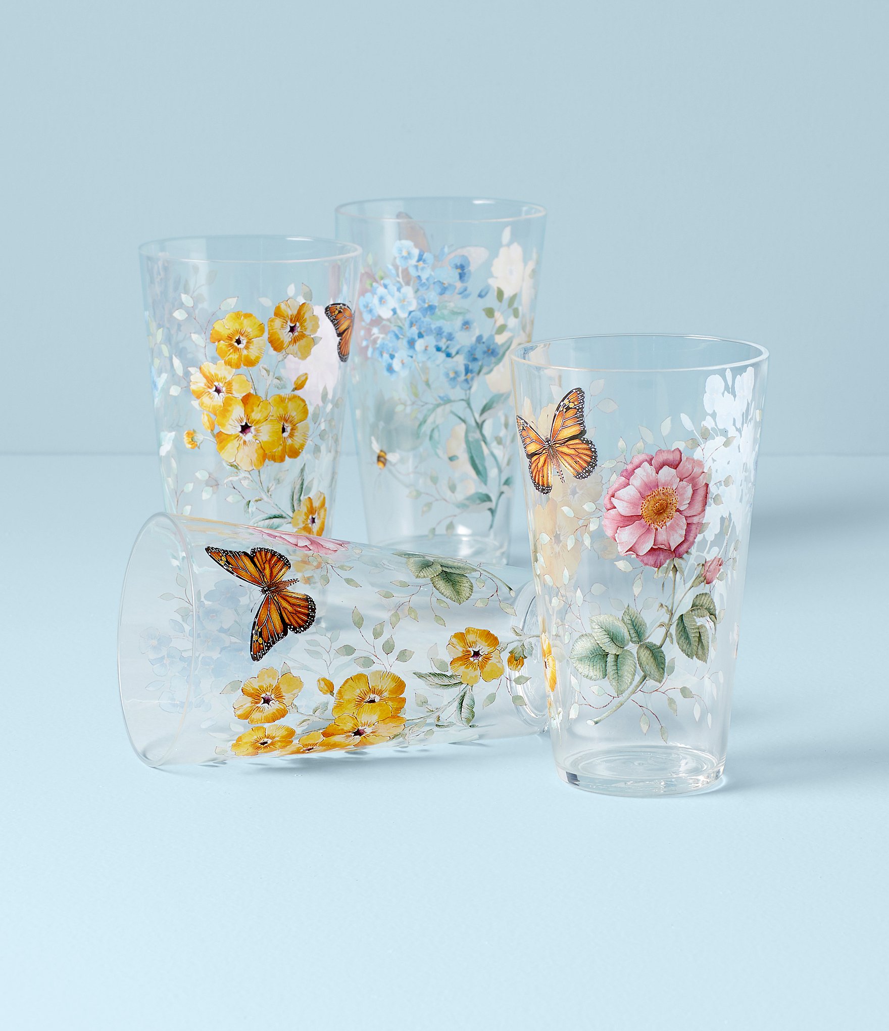 Lenox Butterfly Meadow Acrylic 4-Piece Highball Glass Set