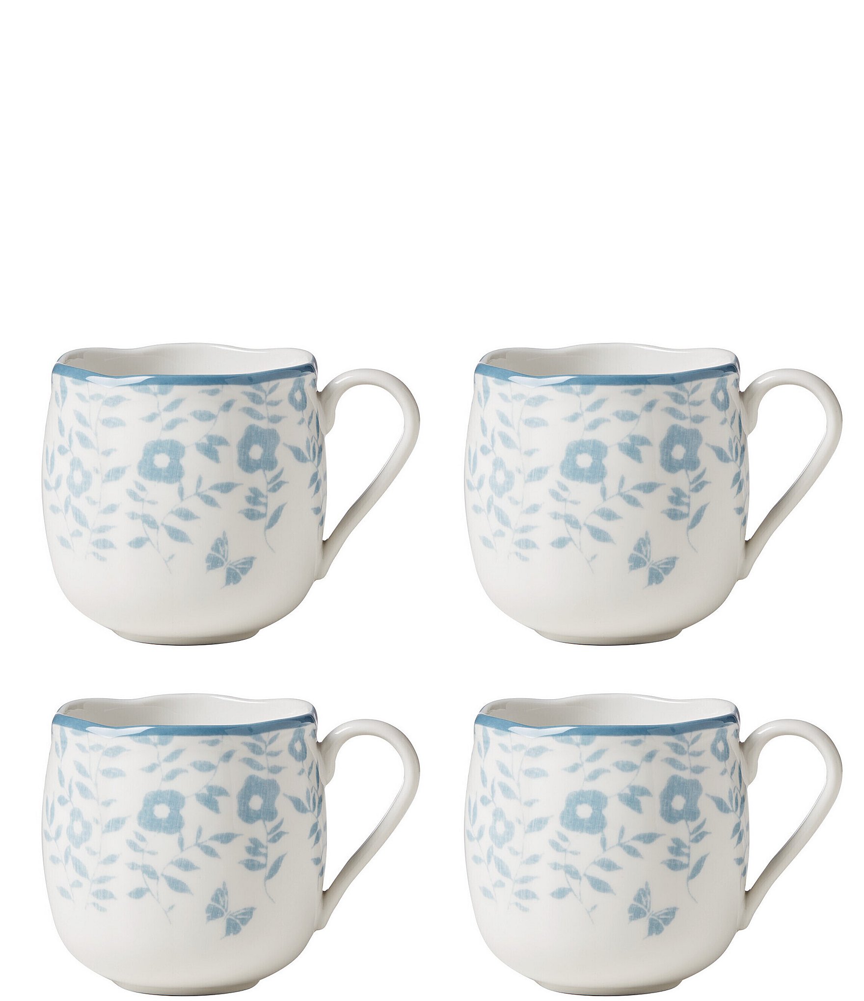 Lenox Butterfly Meadow Cottage 4Piece Mug Set Dillard's