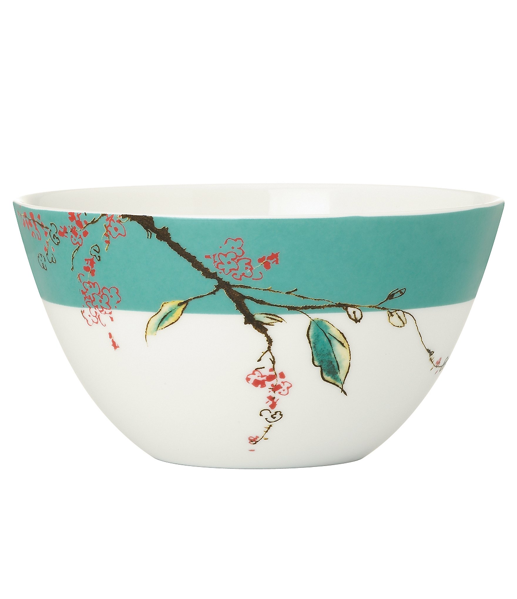 lenox chirp floral colorblocked bone china serving bowl lenox chirp floral colorblocked bone china serving bowl