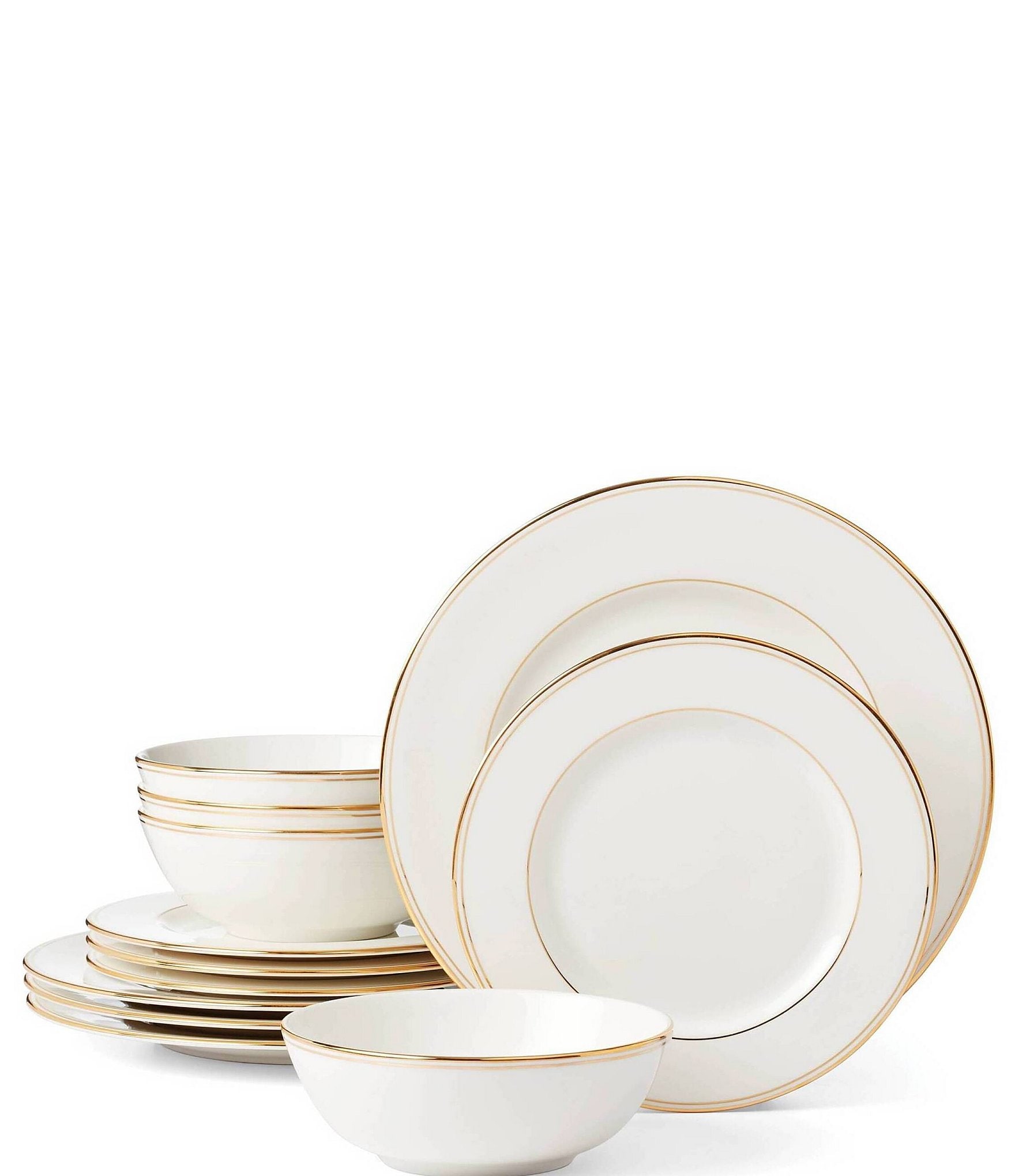 Lenox Federal Gold 12-Piece Dinnerware Set, Service for 4 | Dillard's