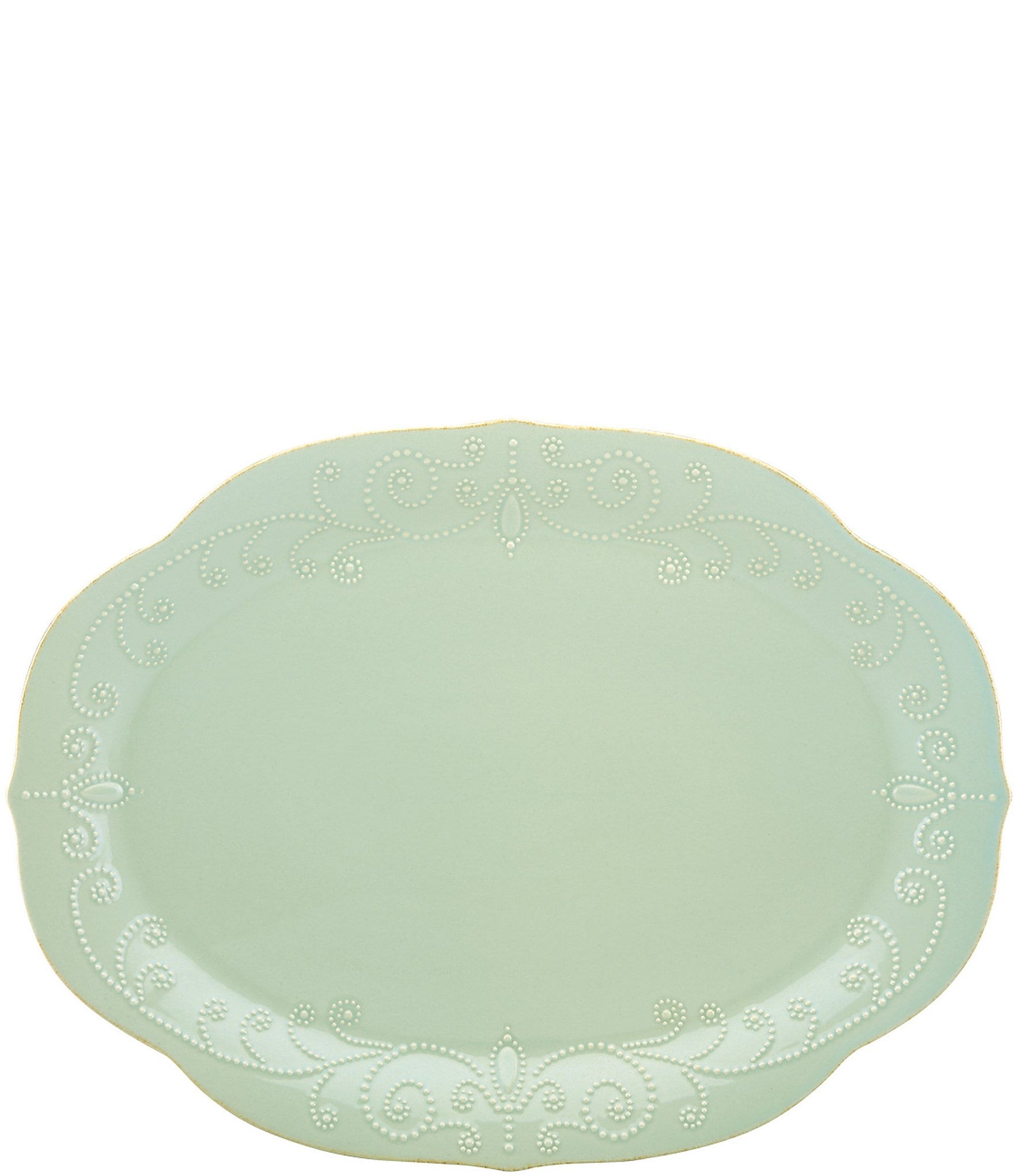 lenox french perle white oval platte