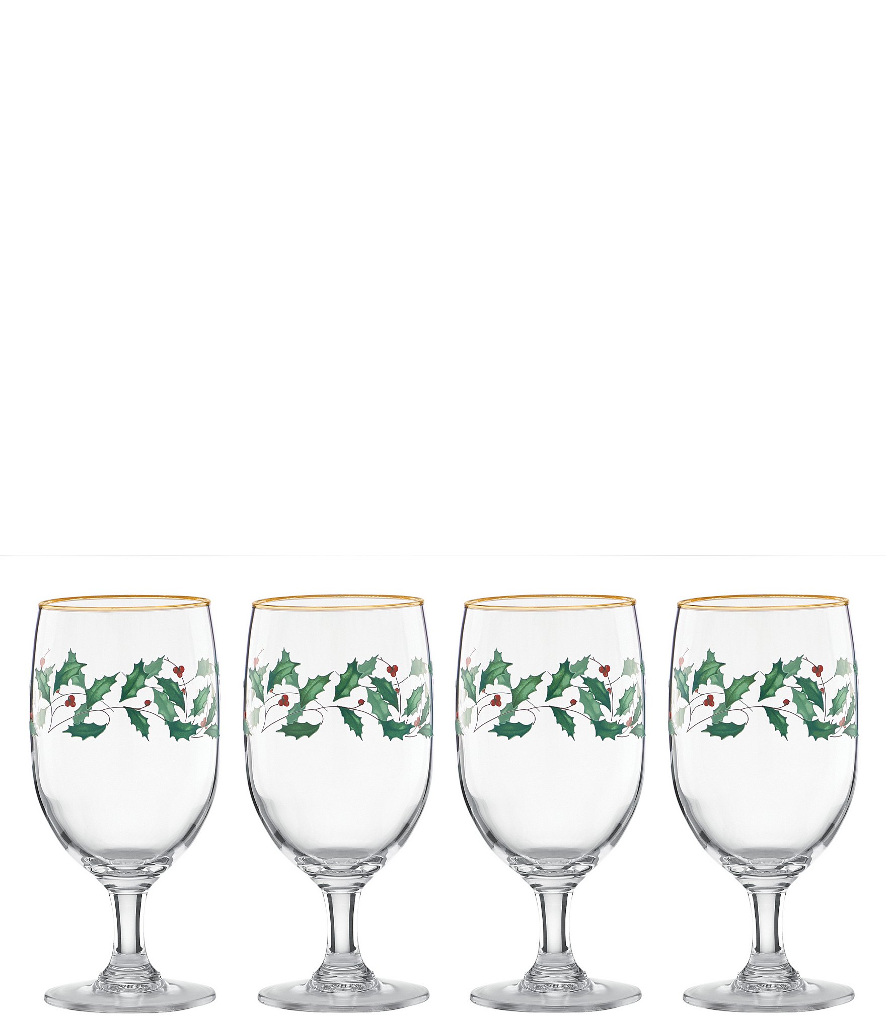 Lenox Holiday 4Piece Iced Beverage Glass Set Dillard's