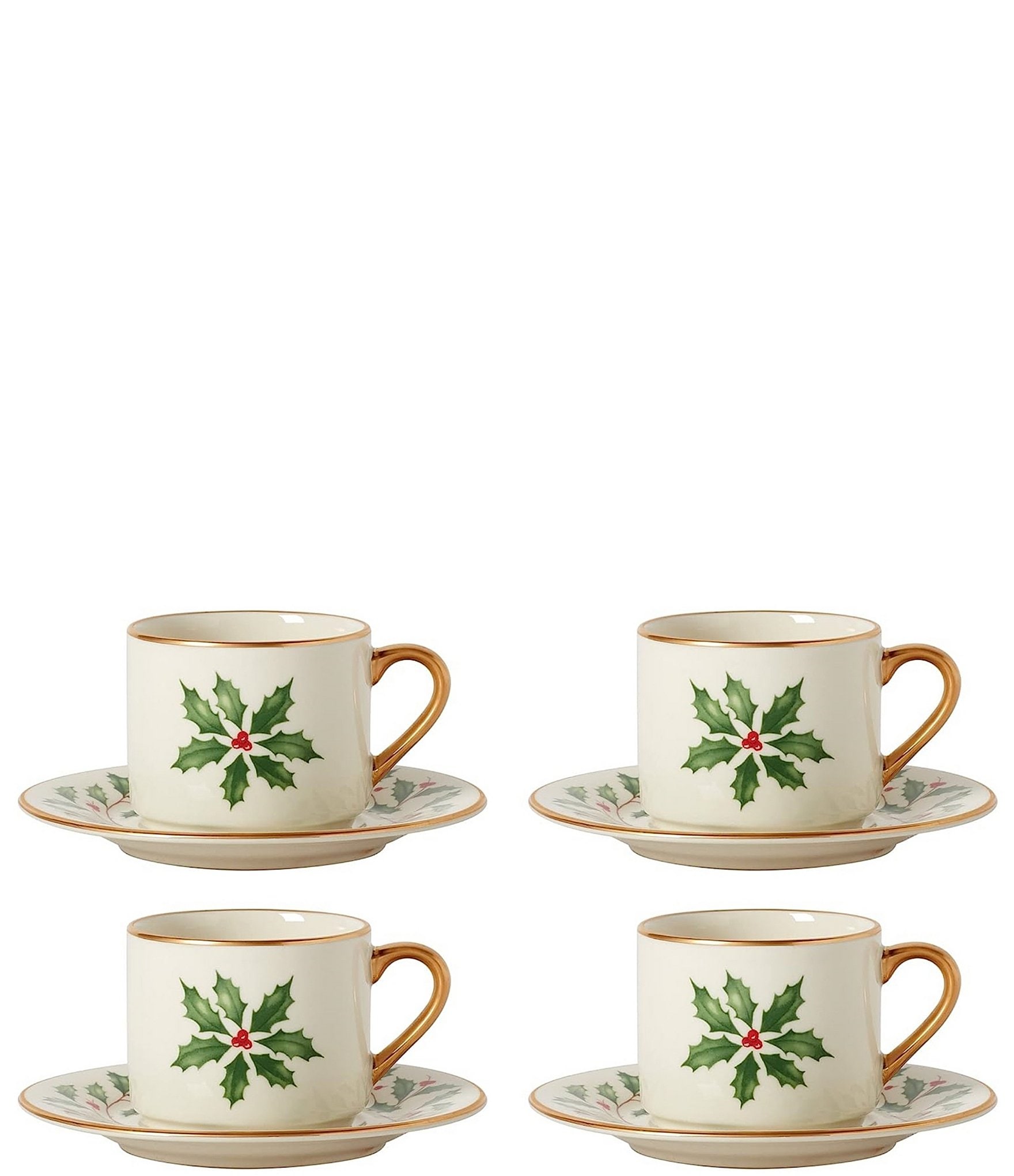 Holiday Espresso Cup & Saucer, S/4 – Lenox Corporation