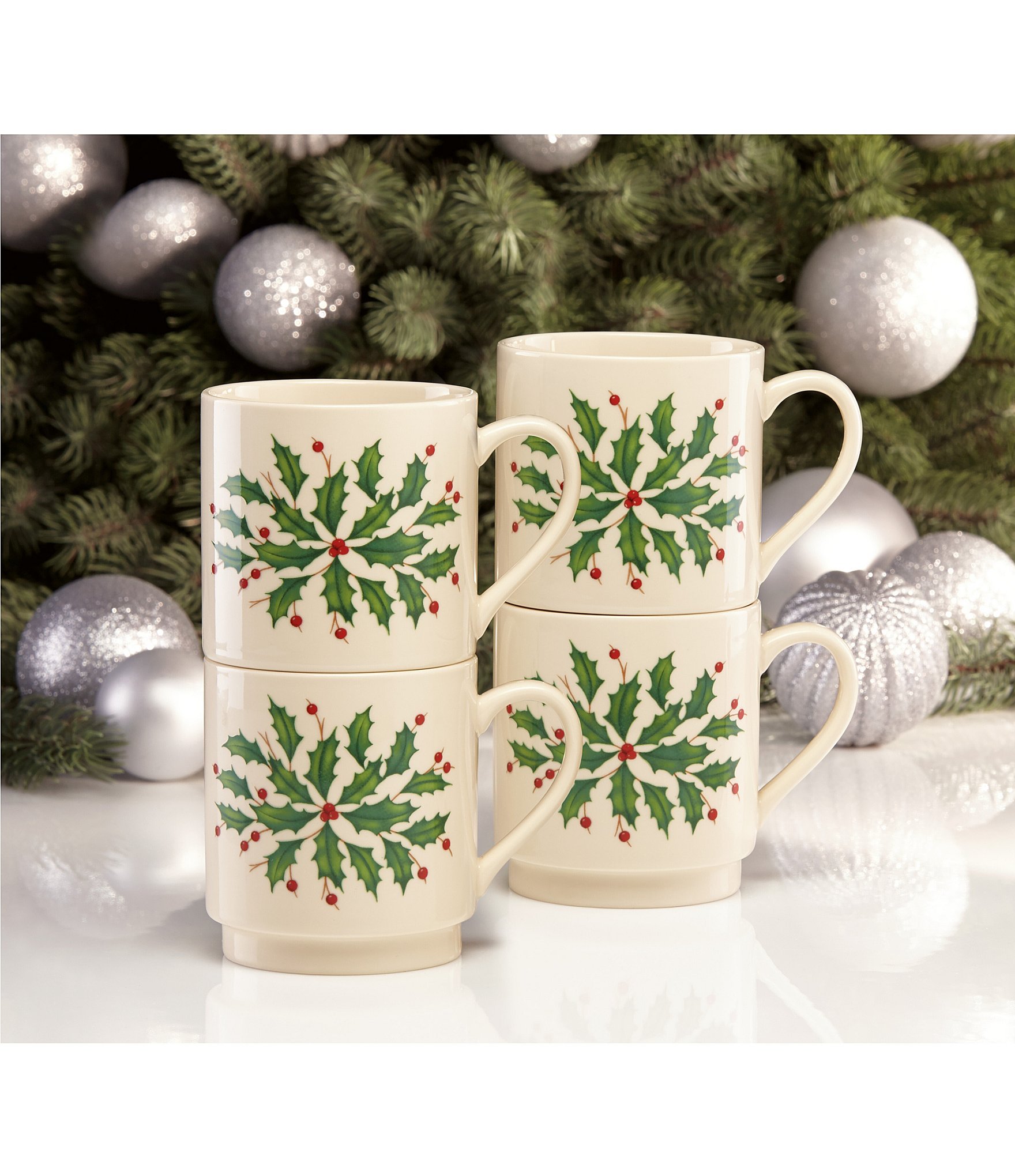 Lenox Hosting the Holidays 4-Piece Stackable Mug Set