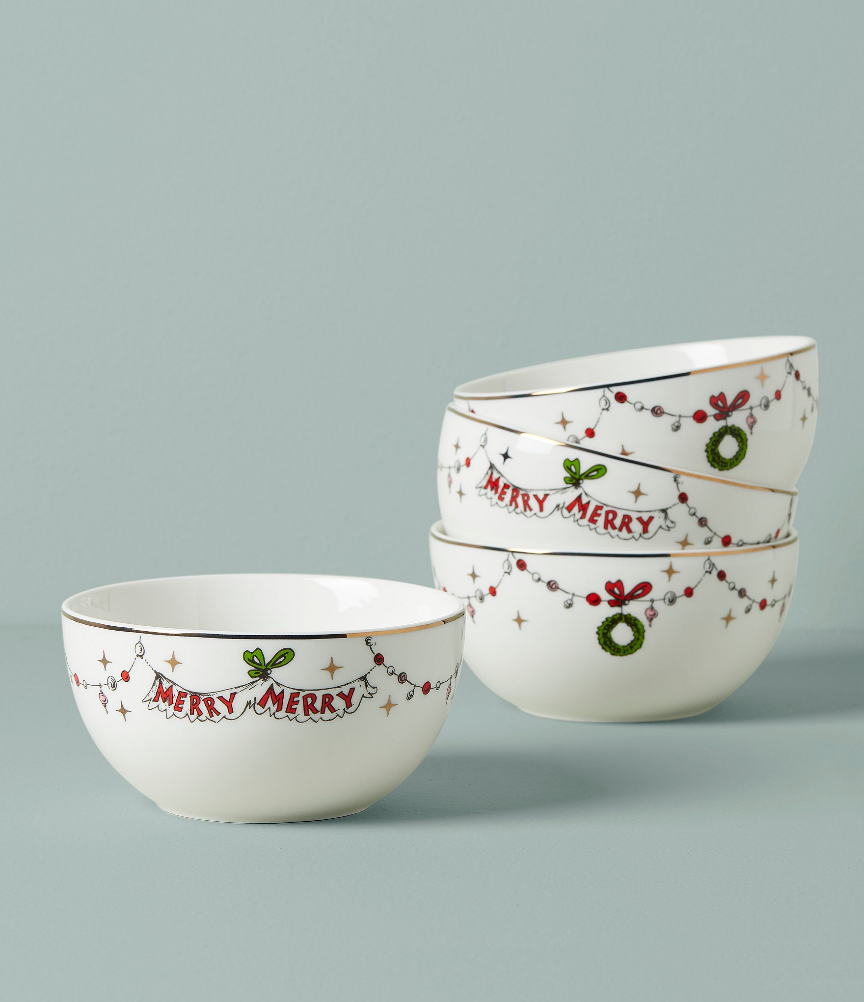 Lenox Merry Grinchmas All-Purpose Bowls, Set of 4