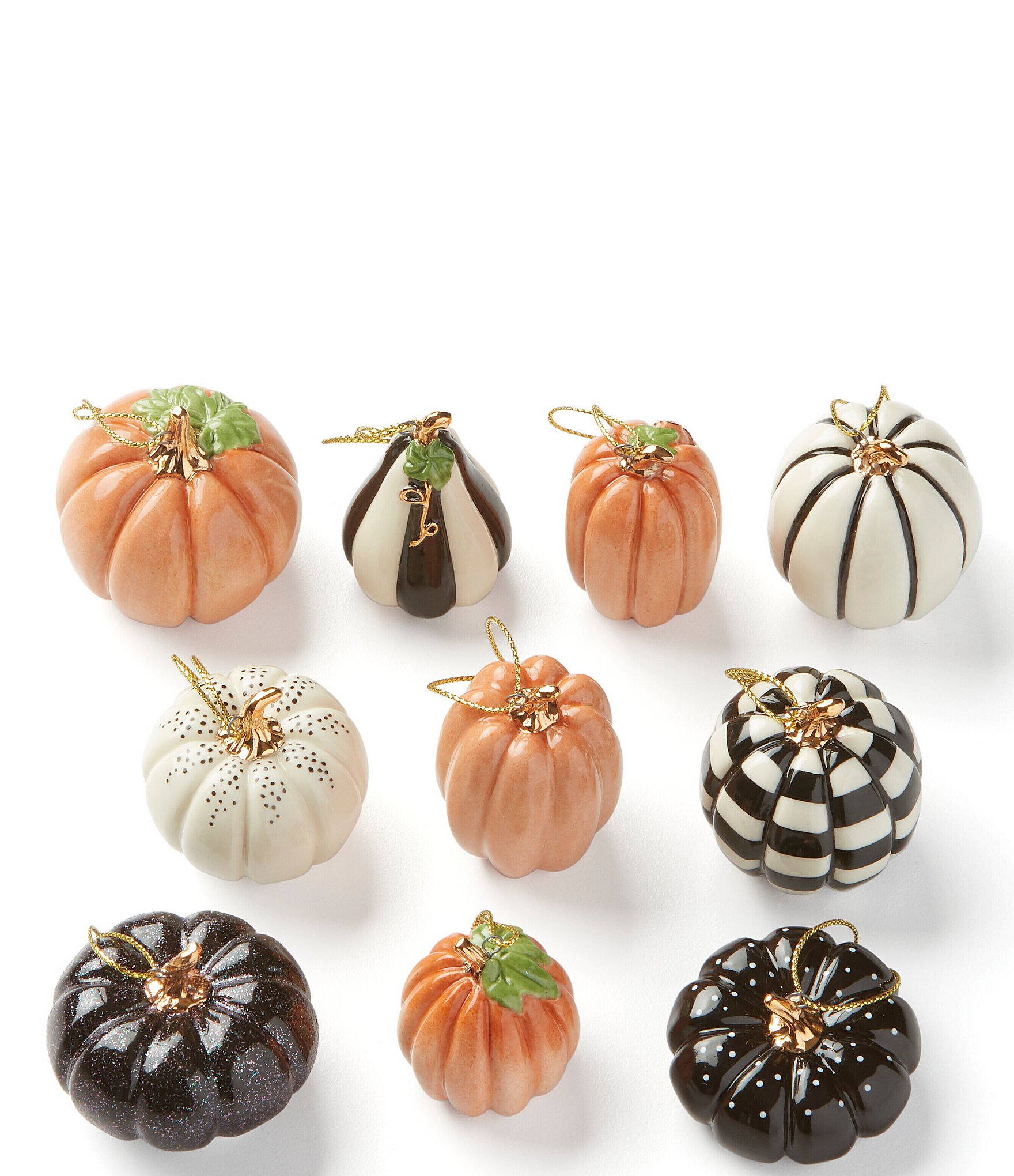 Lenox Mini Pumpkin 10-Piece Ornament Set