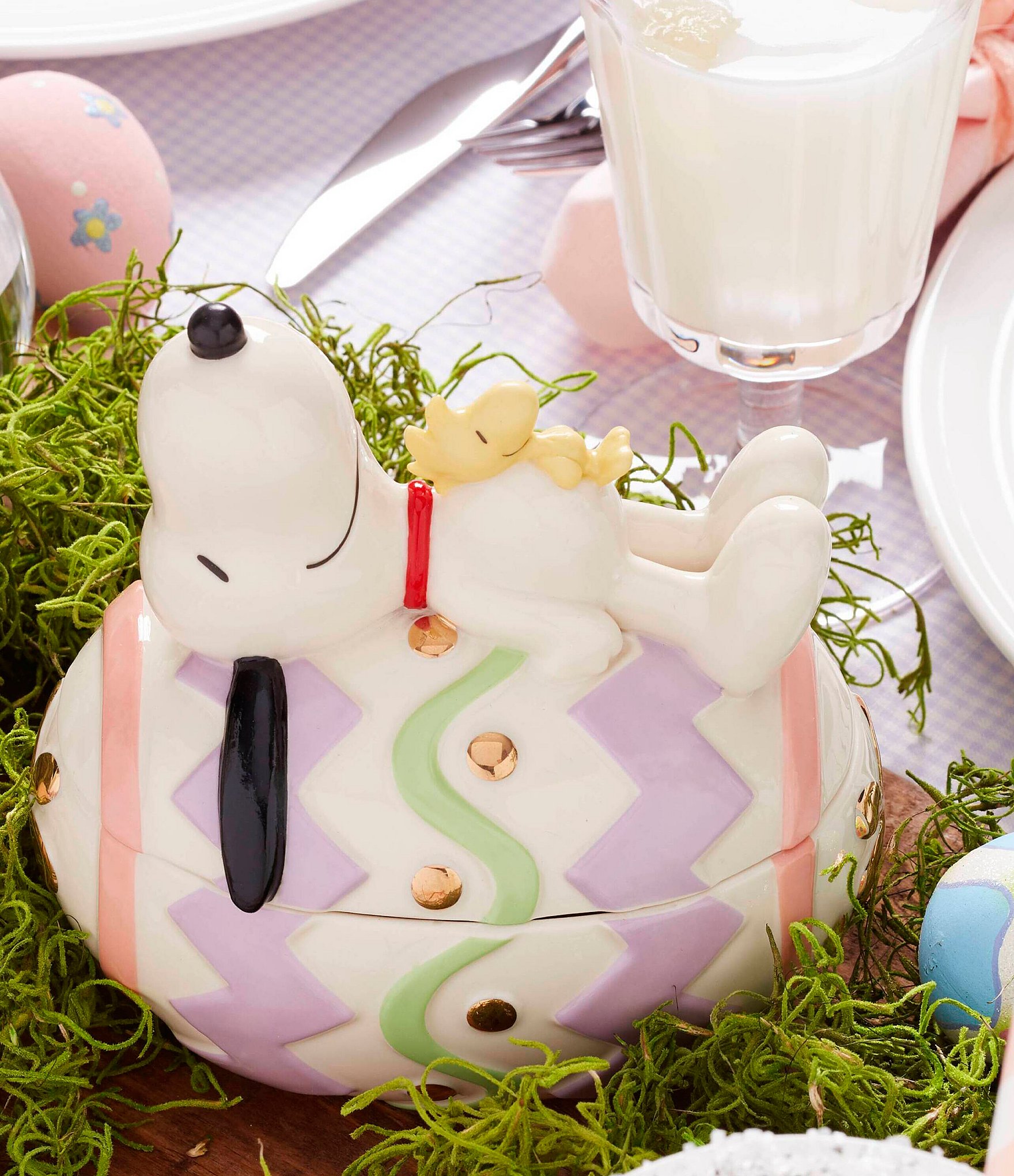 Lenox Peanuts Easter Snoopy Covered Candy Dish