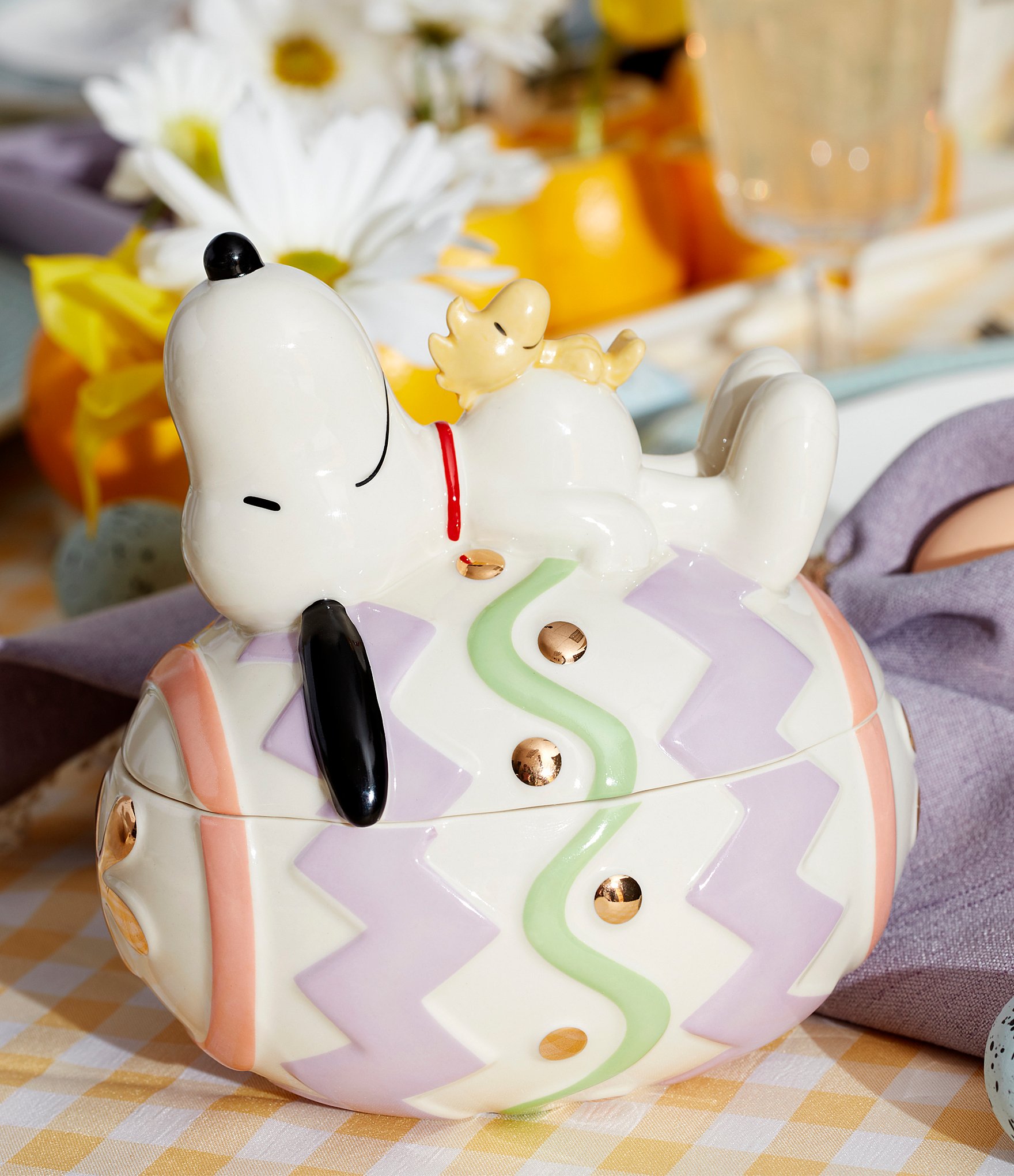 Lenox Peanuts Easter Snoopy Covered Candy Dish