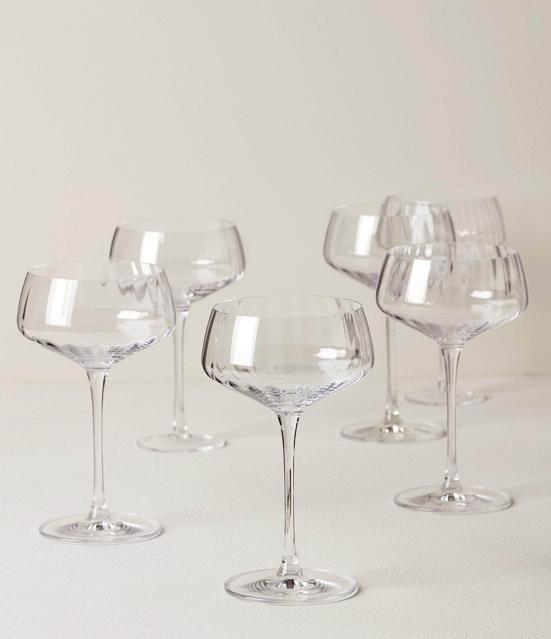 Lenox Tuscany Classics Angled Optic Coupes, Set of 6 | Dillard's