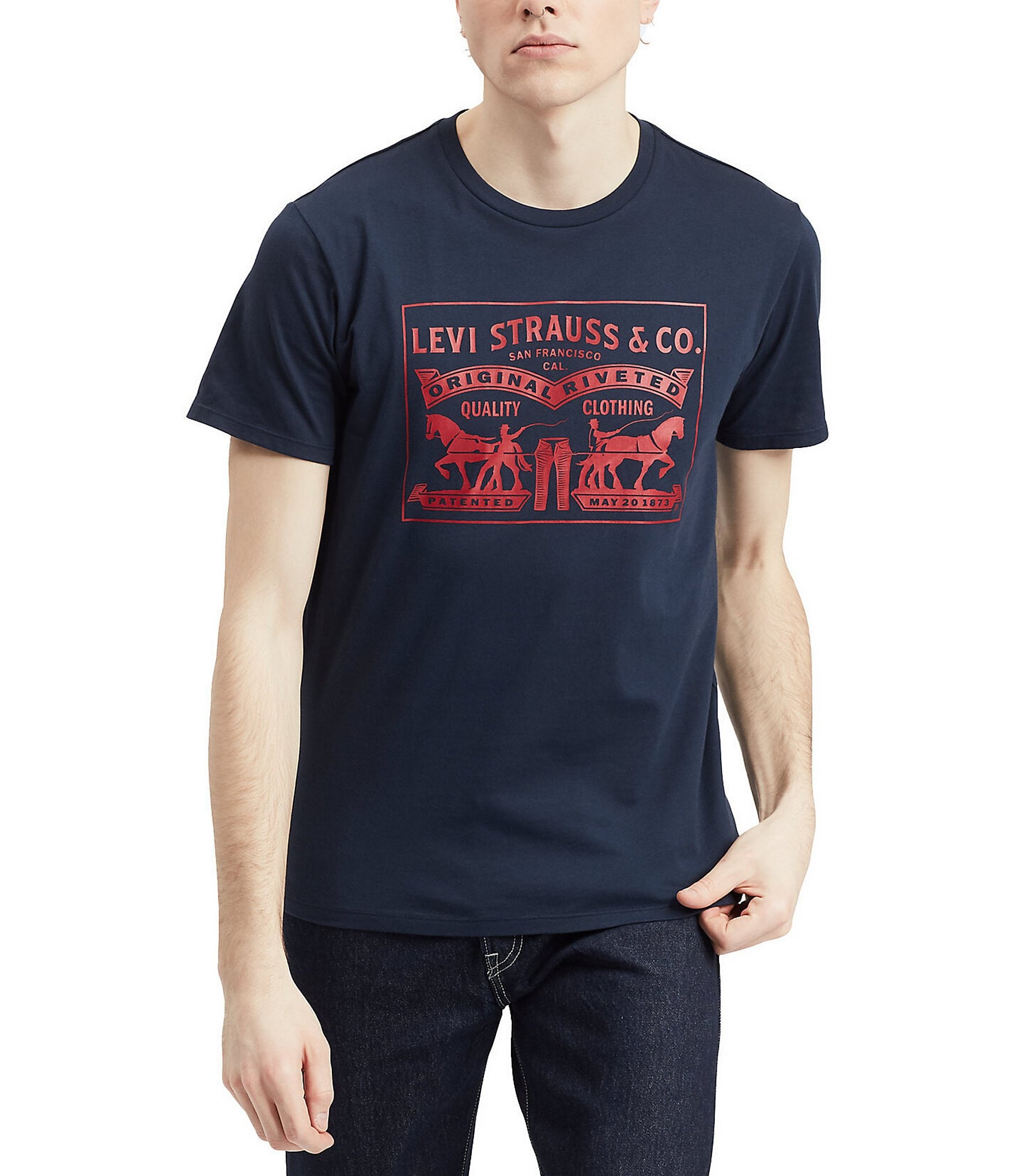 Vervallen De neiging hebben vingerafdruk Levi's® 2-Horse Graphic Short-Sleeve T-Shirt | Dillard's