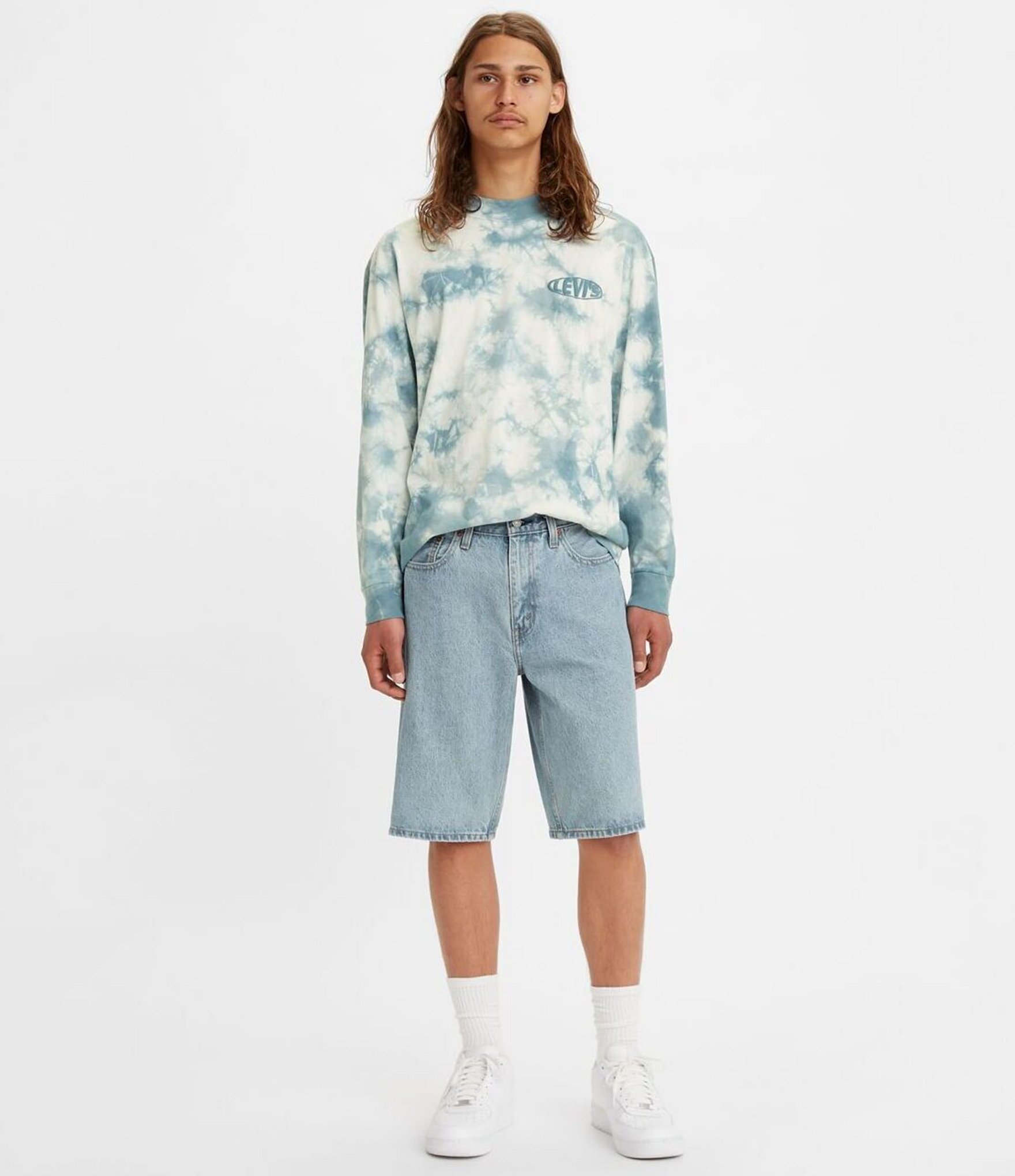 Levi's® 469 Loose Fit 12#double; Inseam Denim Shorts