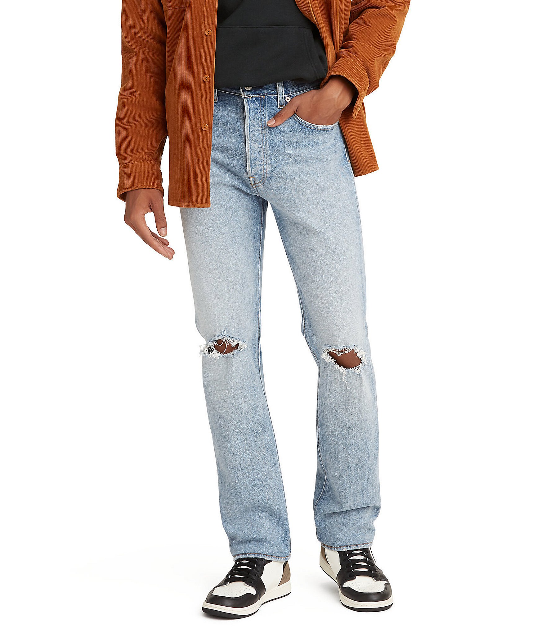 Levi's® 501® Original Fit Damaged Jeans | Dillard's