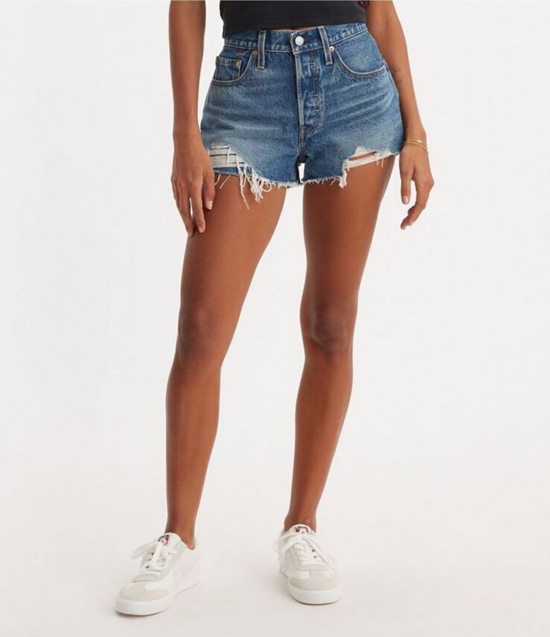 Distressed hem orders shorts