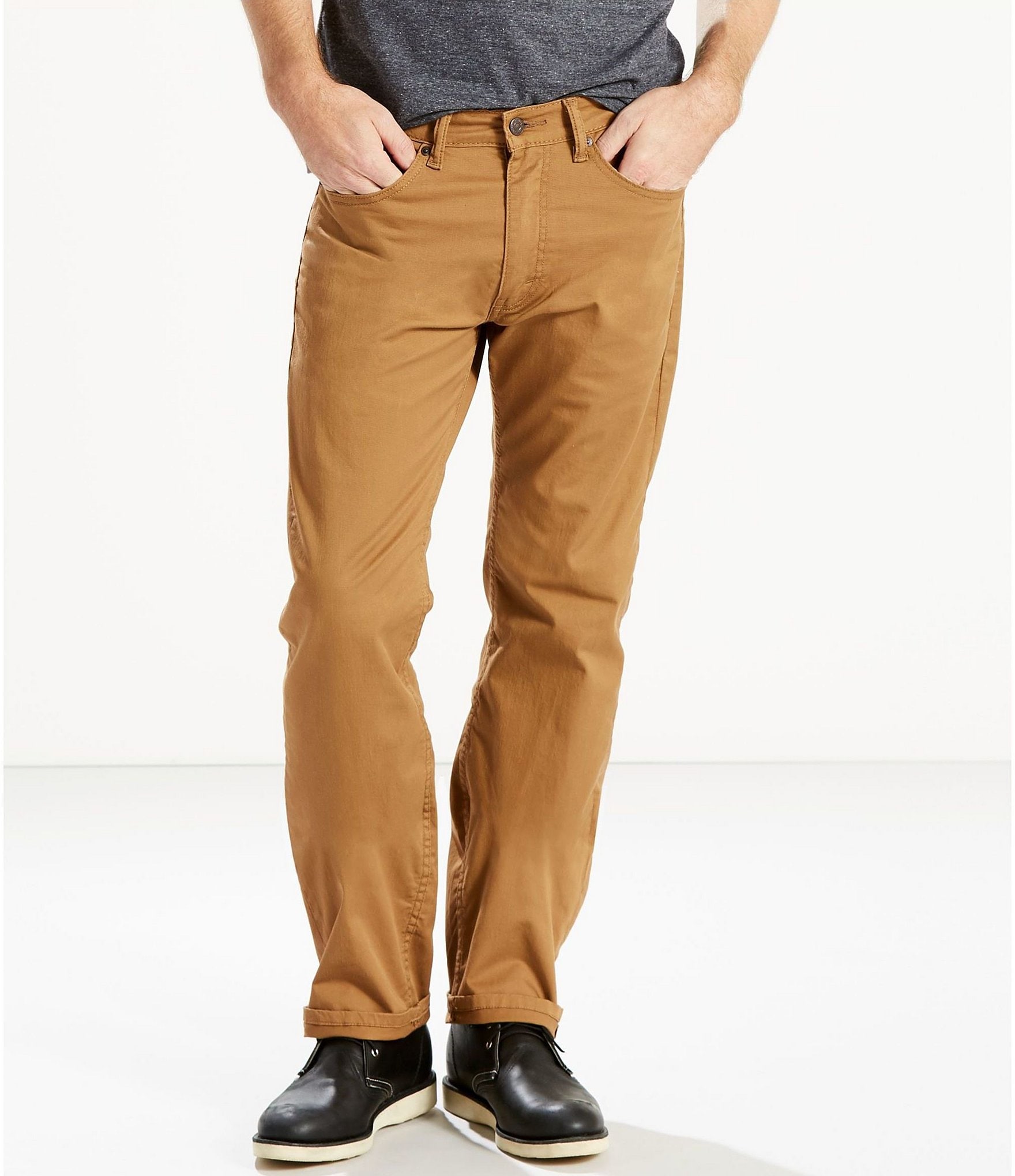 Levi's® 505™ Straight-Fit Stretch Slub Twill Jeans | Dillard's