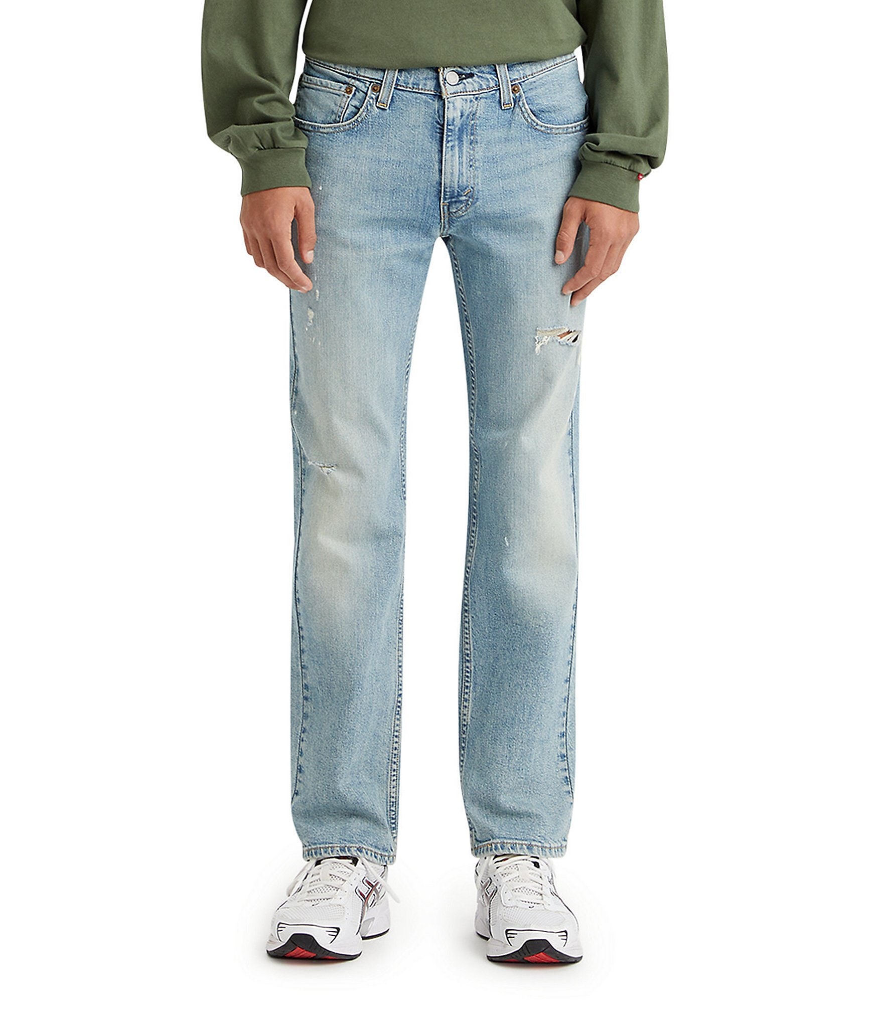 Levi's® 514 Straight Fit Distressed Jeans | Dillard's
