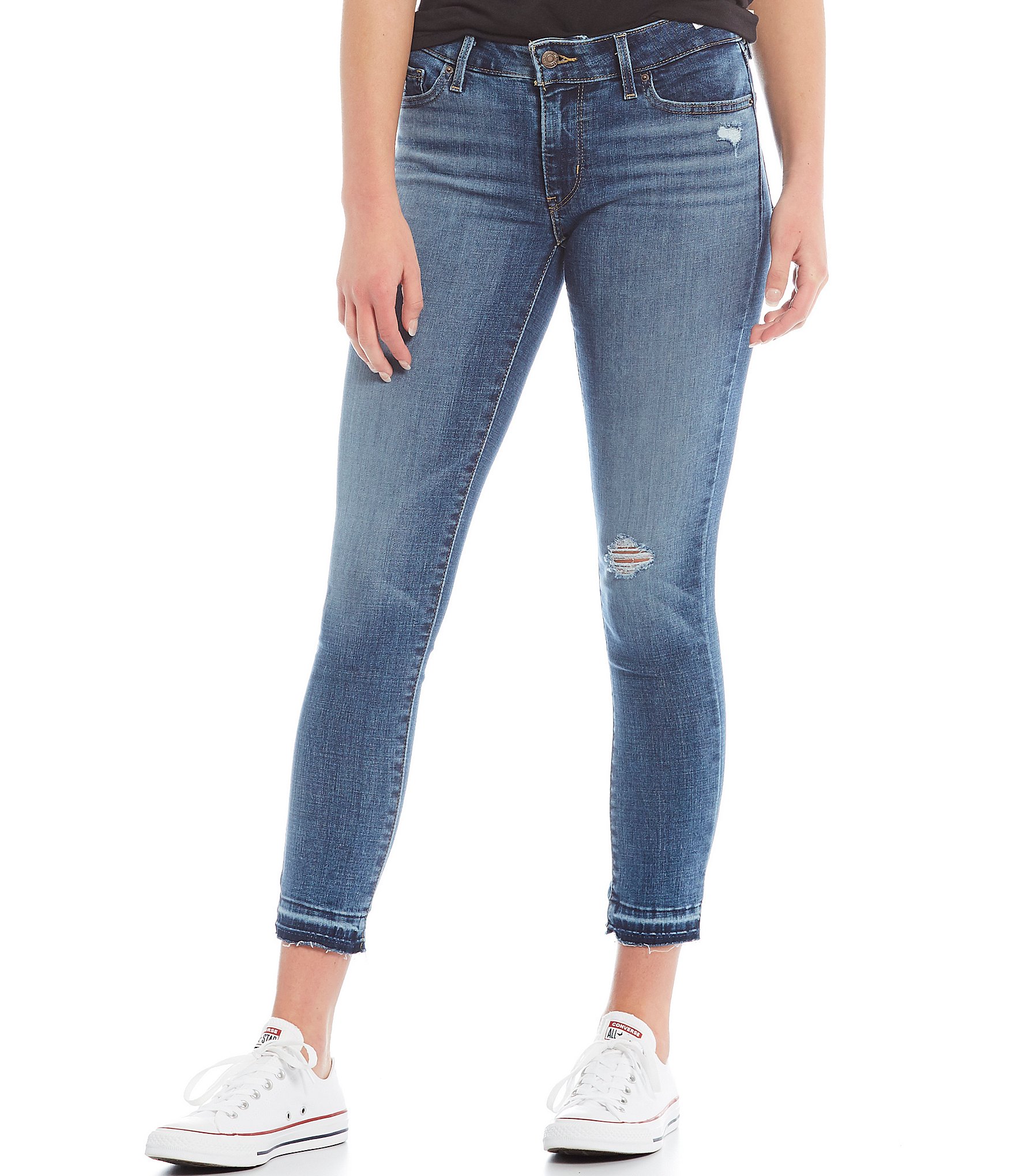 Levi's® 711 Destructed Ankle Skinny Jeans | Dillard's