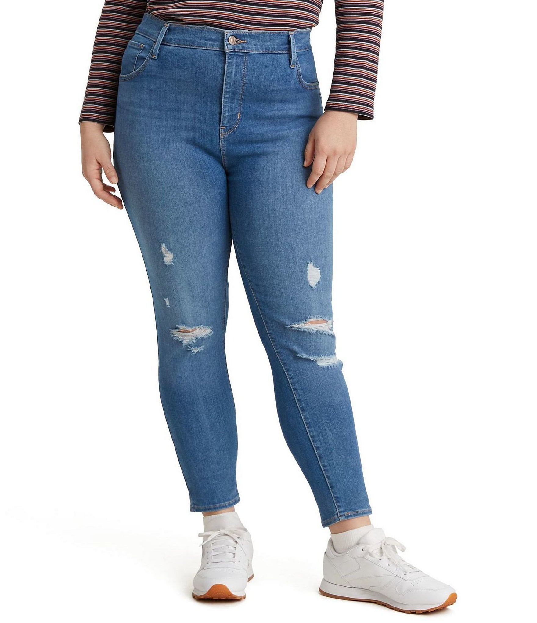 pædagog Fortrolig Rasende Levi's® 720 Plus Size High Rise Distressed Super Skinny Jeans | Dillard's