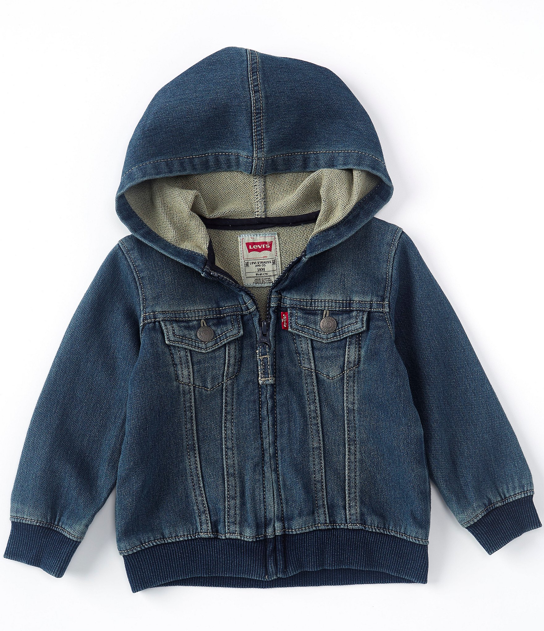 Levi's® Baby Boys 12-24 Months Knit-Denim Hoodie