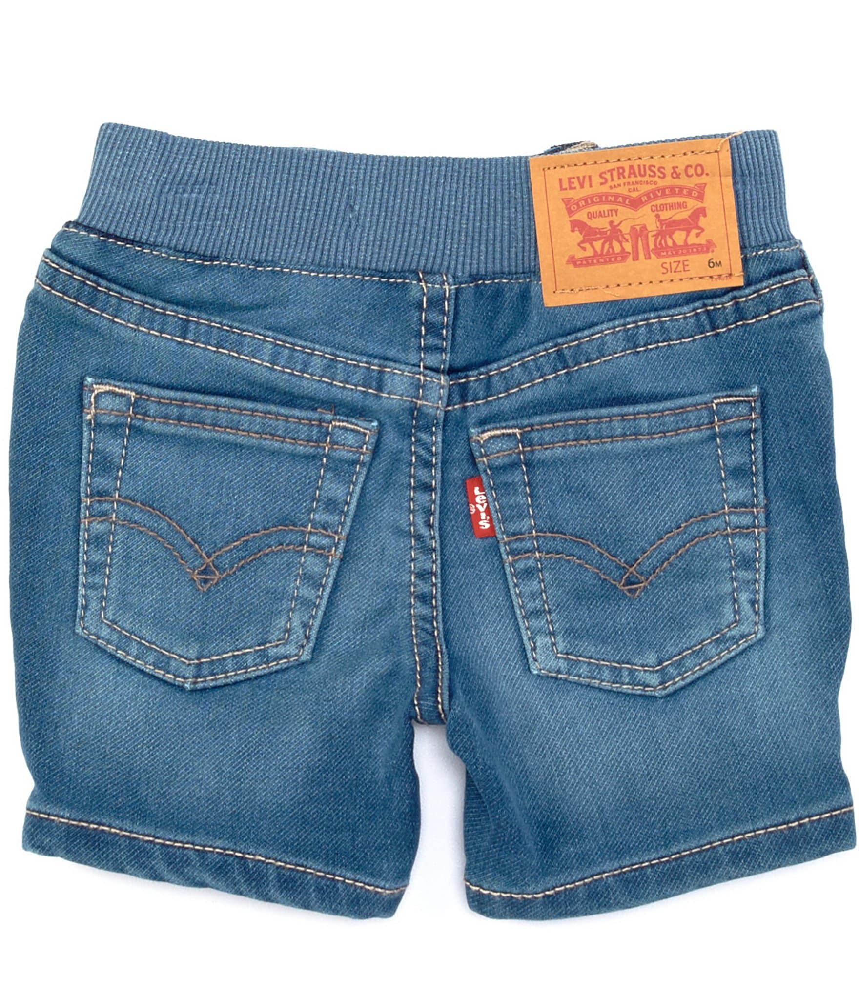 Levi's® Baby Boys 3-24 Months Denim-Look Knit Shorts