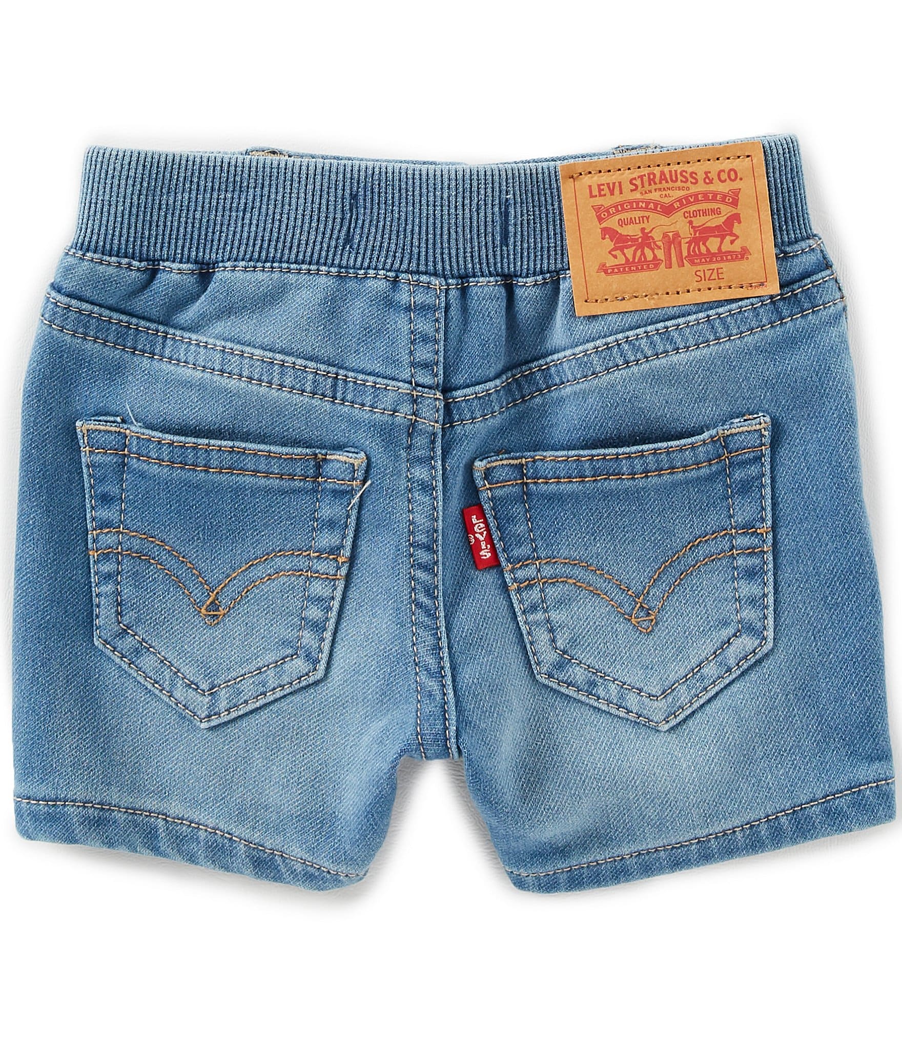 Levi's® Baby Boys 3-24 Months Denim-Look Knit Shorts