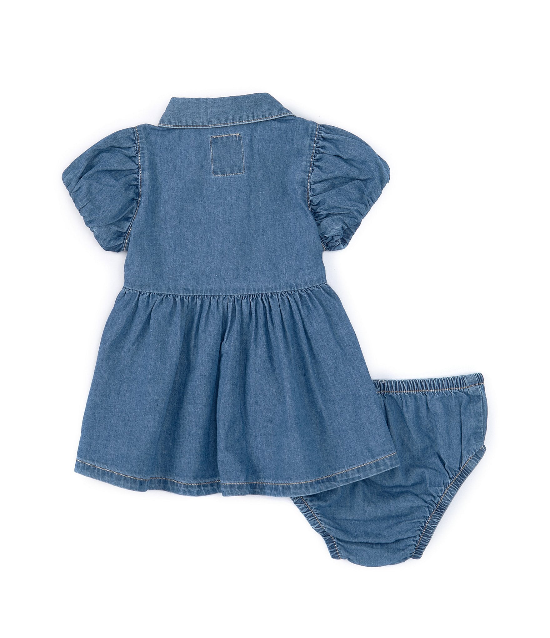 Levi's® Baby Girls Newborn-24 Months Bubble-Sleeve Twill Shirt Dress