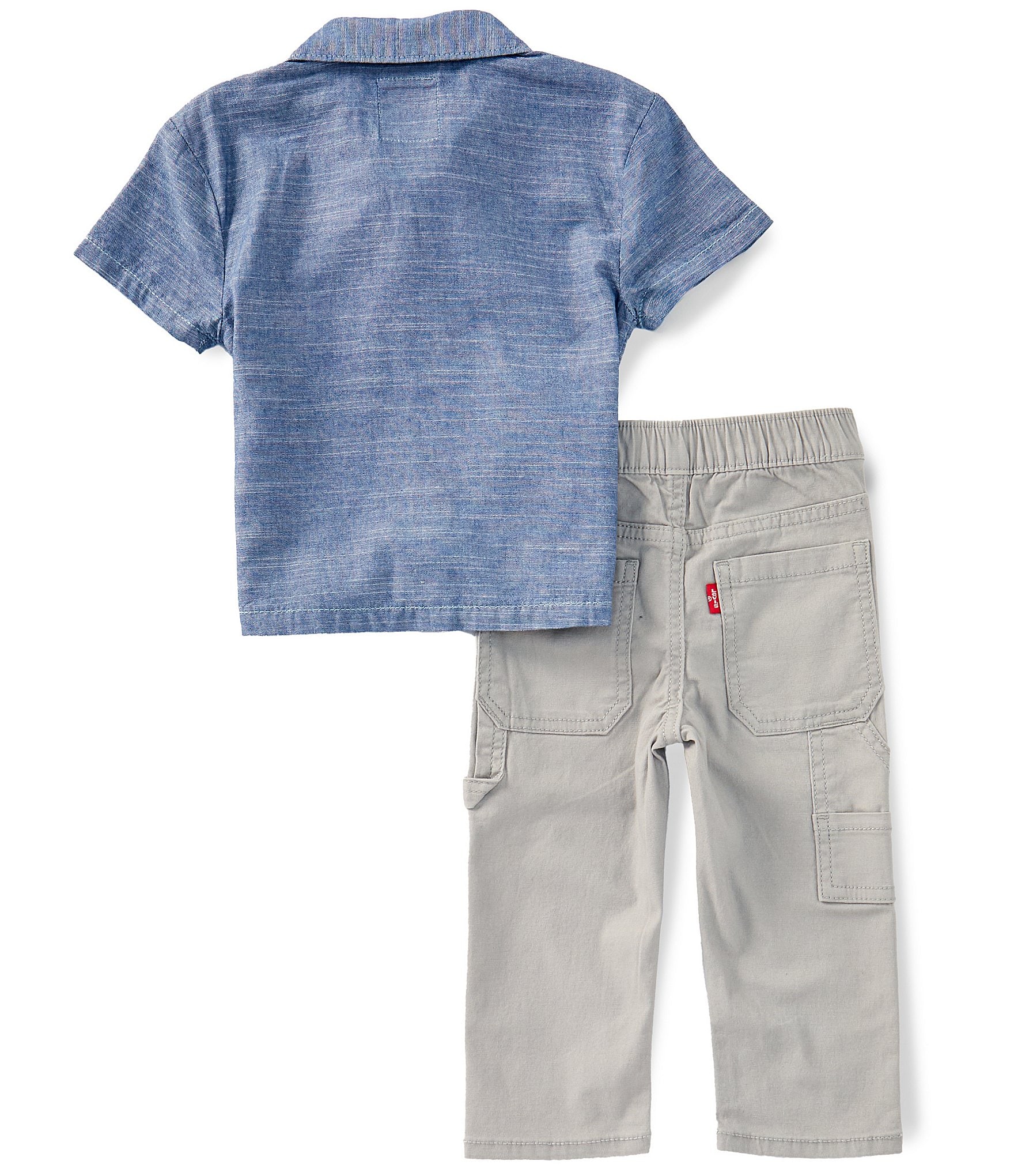 Levi's® Baby Short Sleeve Chambray Top & Matching Pants Set