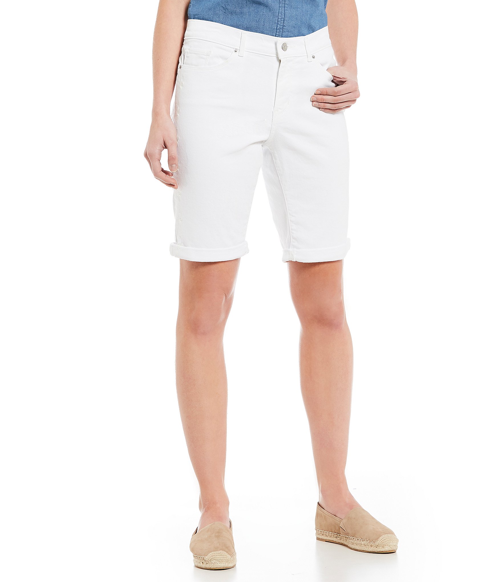 All White Dressy Shorts