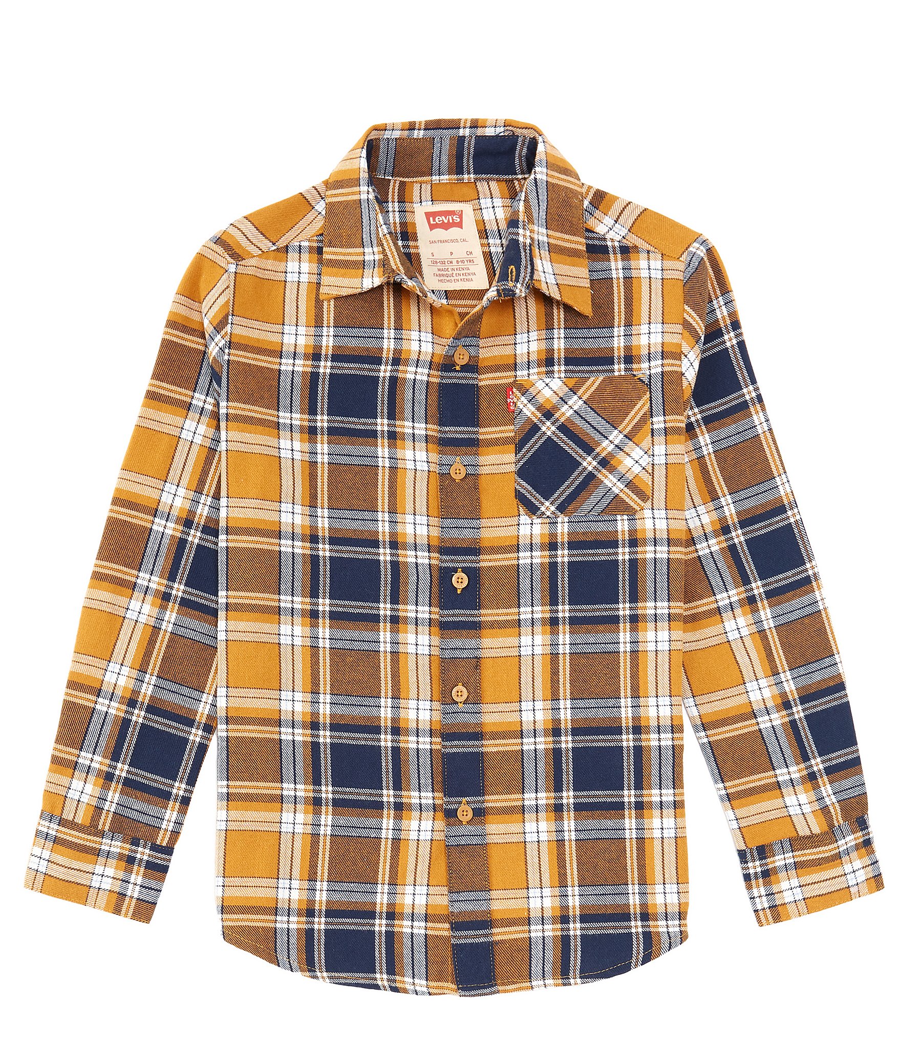 Levi's® Big Boys 8-20 Long Sleeve Plaid Flannel Shirt | Dillard's