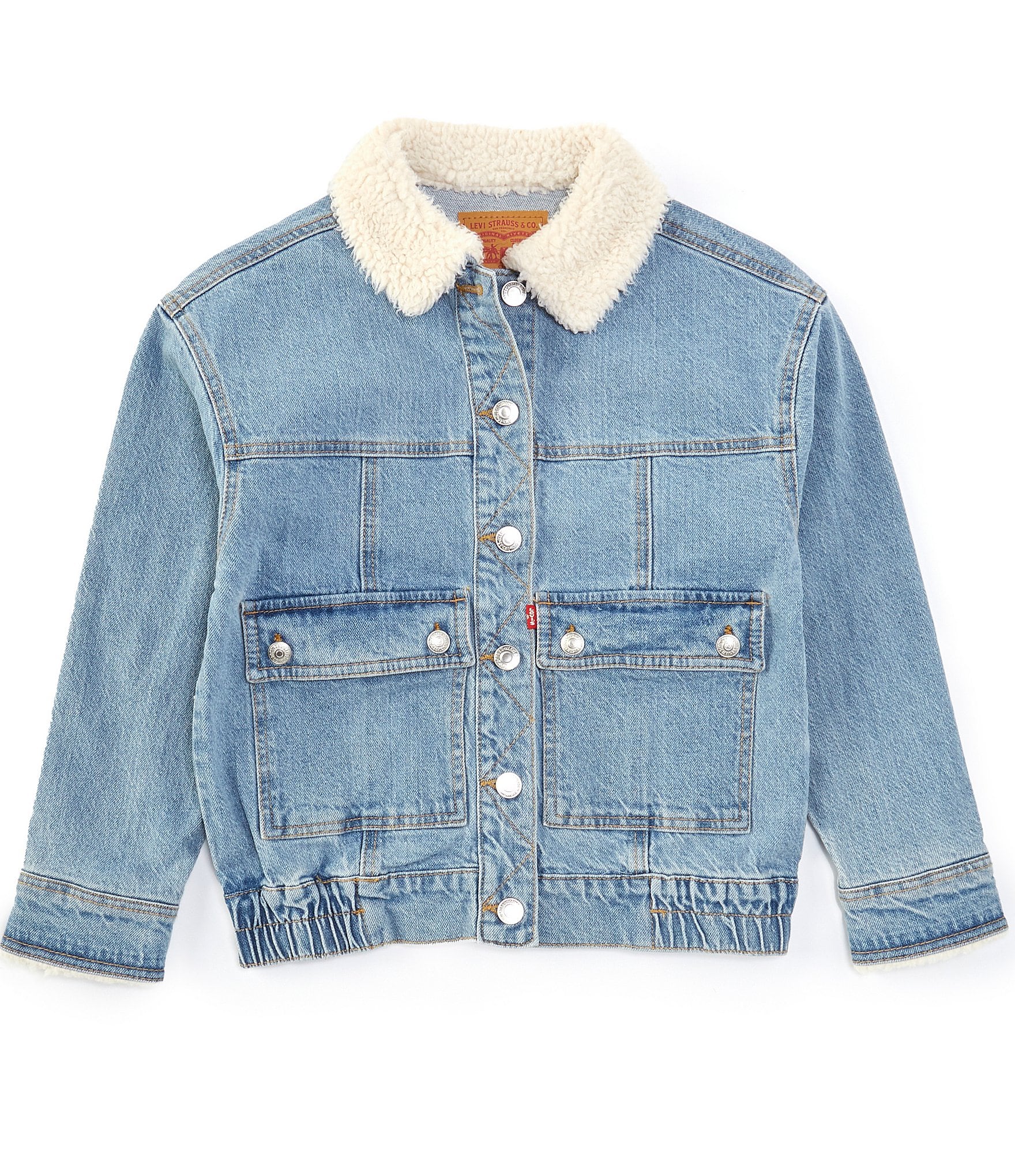 Levi's® Big Girls 7-16 Sherpa Collar Denim Jacket