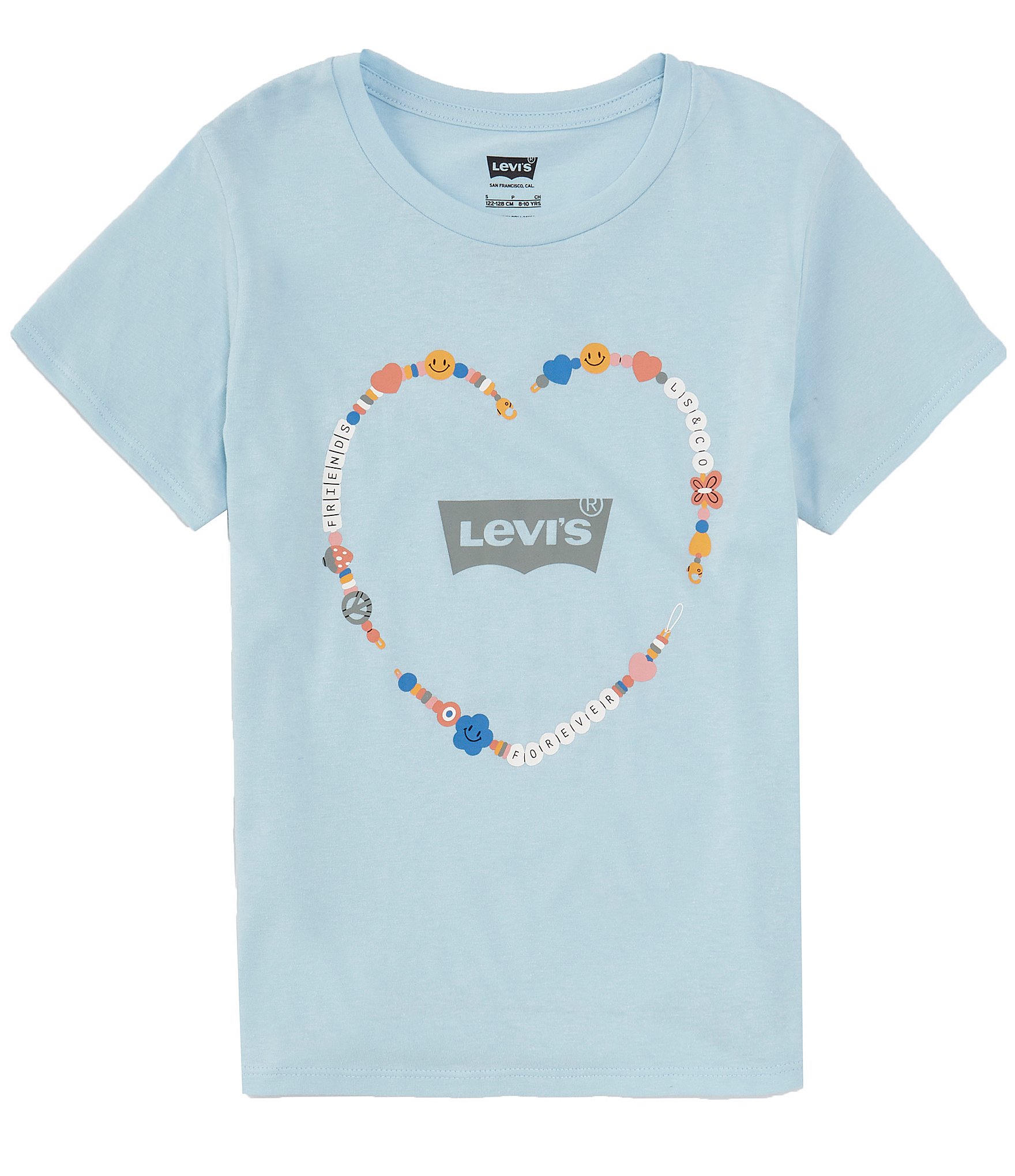 Levi's® Big Girls 7-16 Short-Sleeve Friendship Bracelet Graphic T-Shirt ...