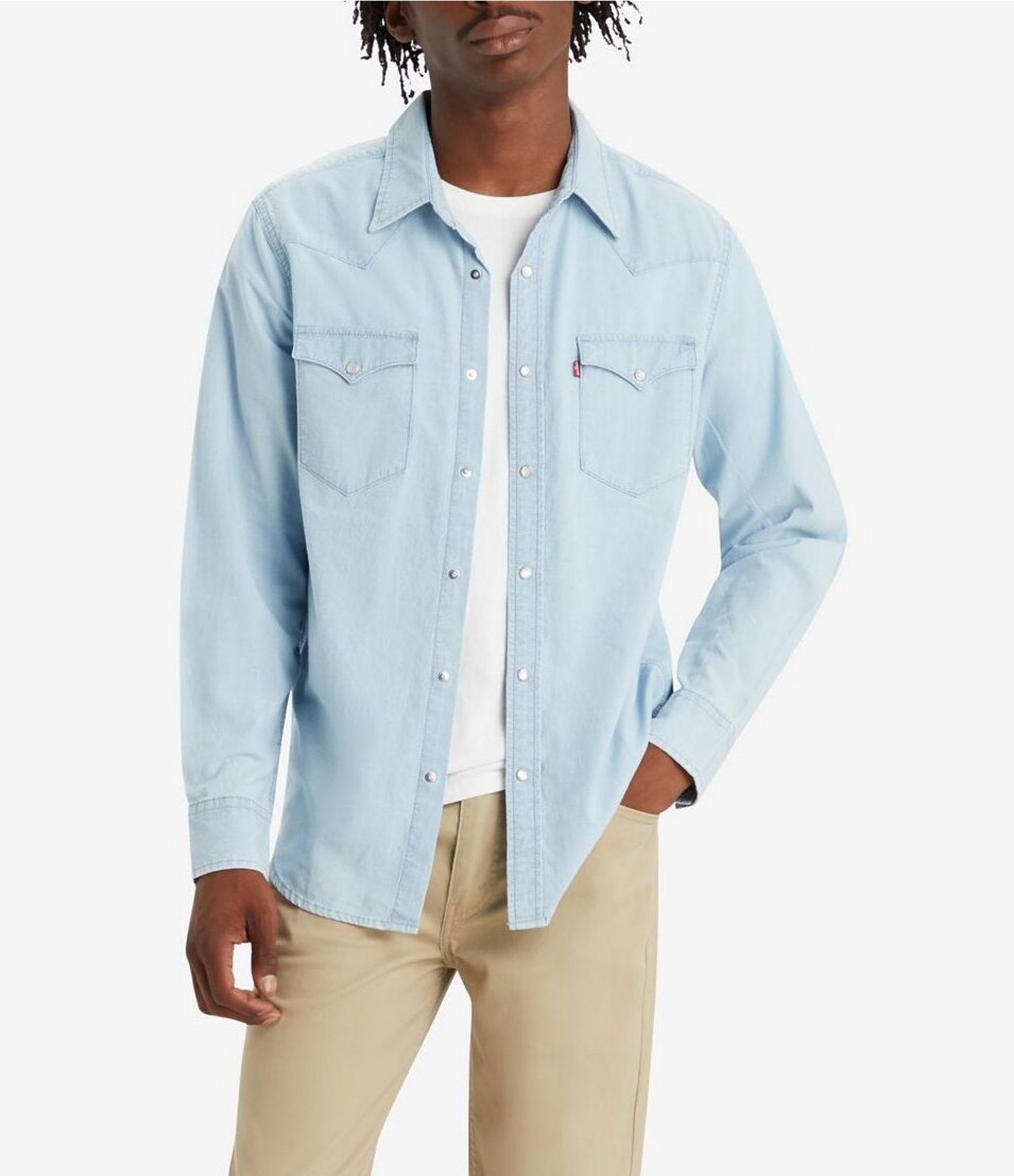 Levi's® Classic Fit Long Sleeve Woven Western Denim Shirt