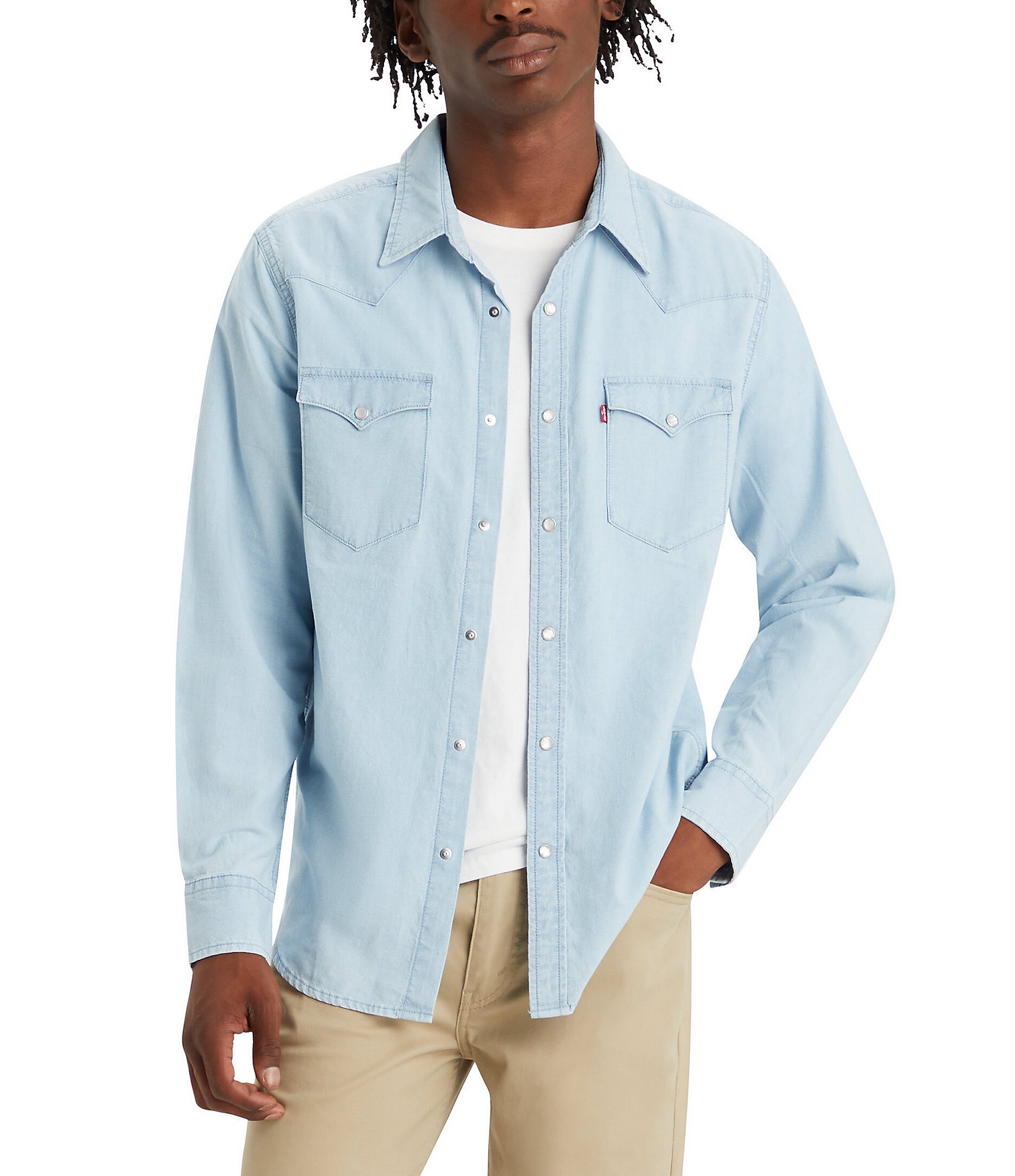 Levi's® Classic Fit Long Sleeve Woven Western Denim Shirt