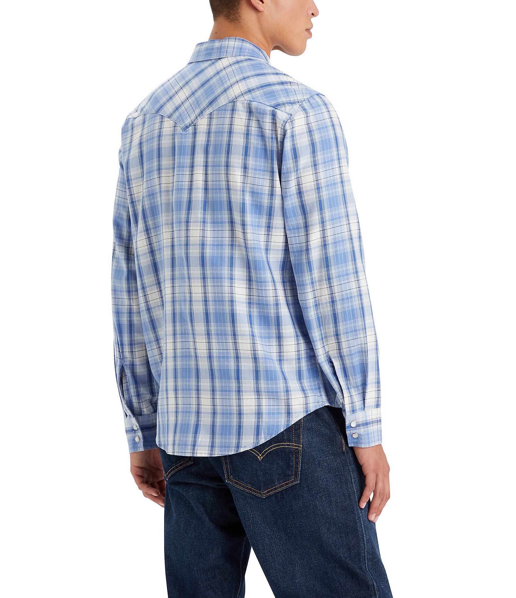 Levi's® Classic Fit Snap Front Long Sleeve Plaid Western Shirt