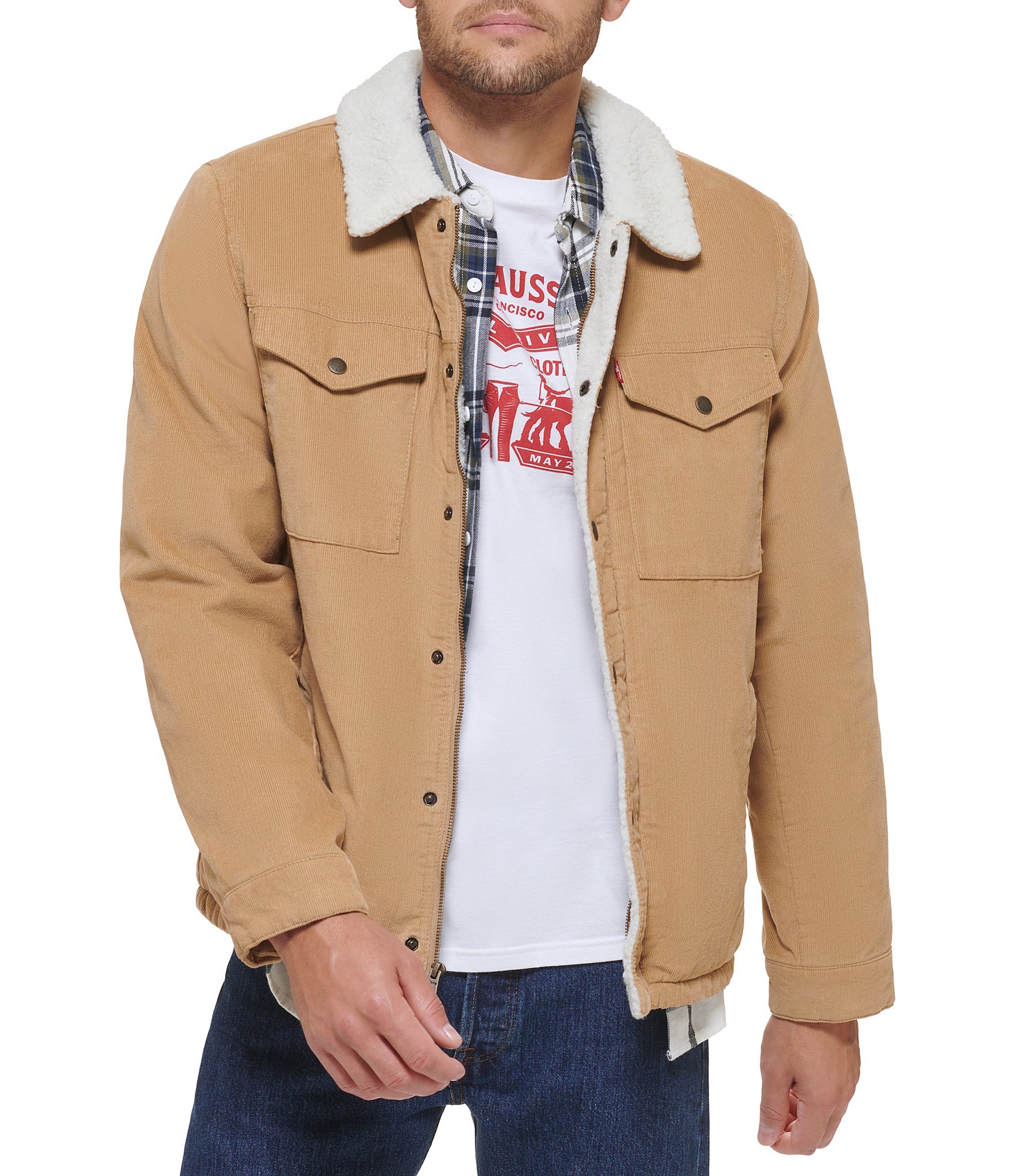 Levi's® Corduroy Sherpa-Lined Depot Jacket | Dillard's
