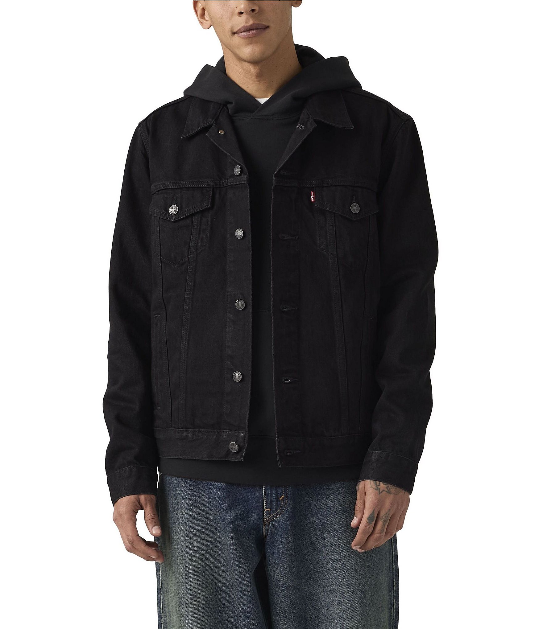 Levi's® Flap Pocket Long Sleeve Denim Trucker Jacket