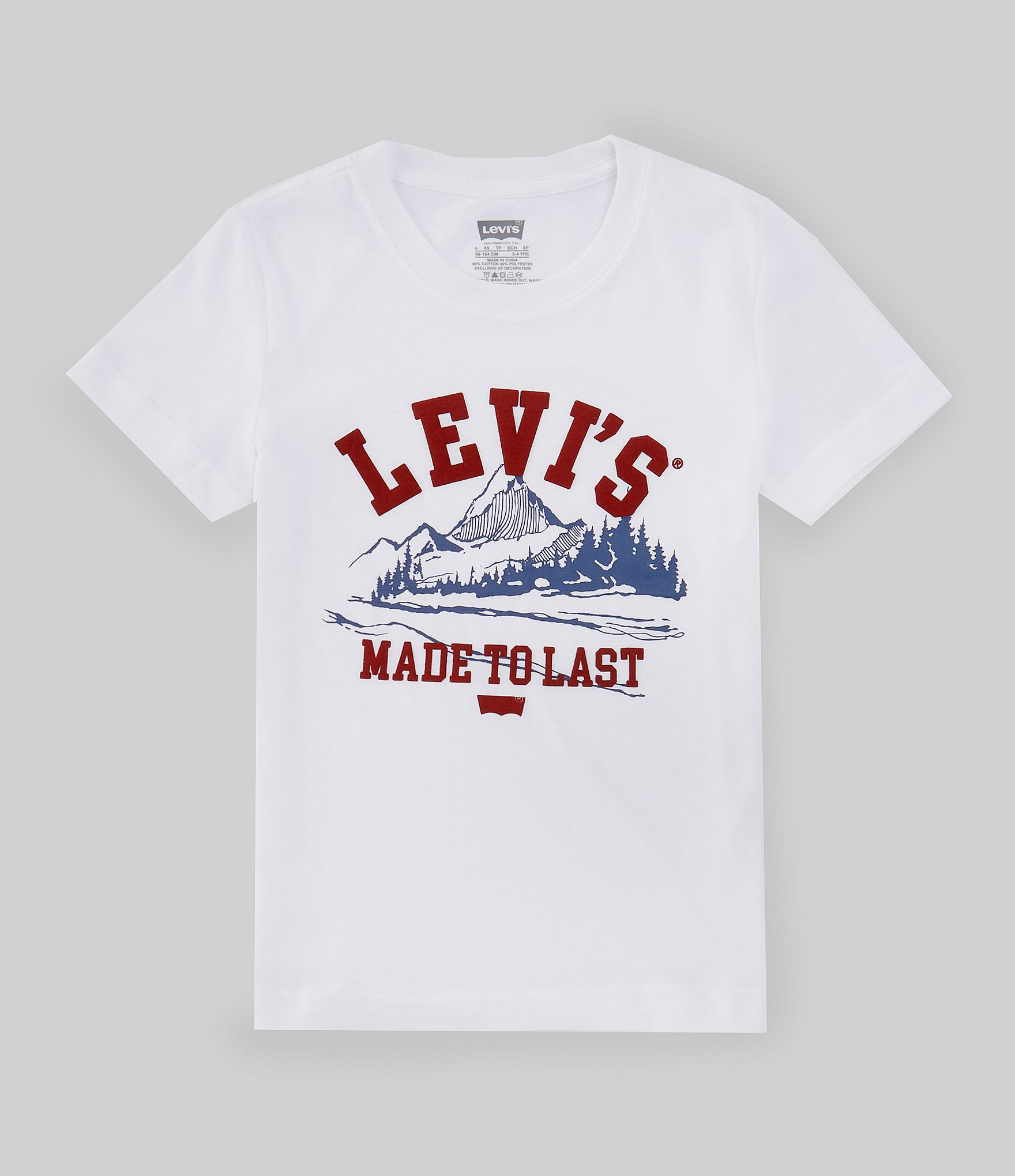 Levi's® Little Boys 2T-7 Short Sleeve Hiking Season Graphic T-Shirt