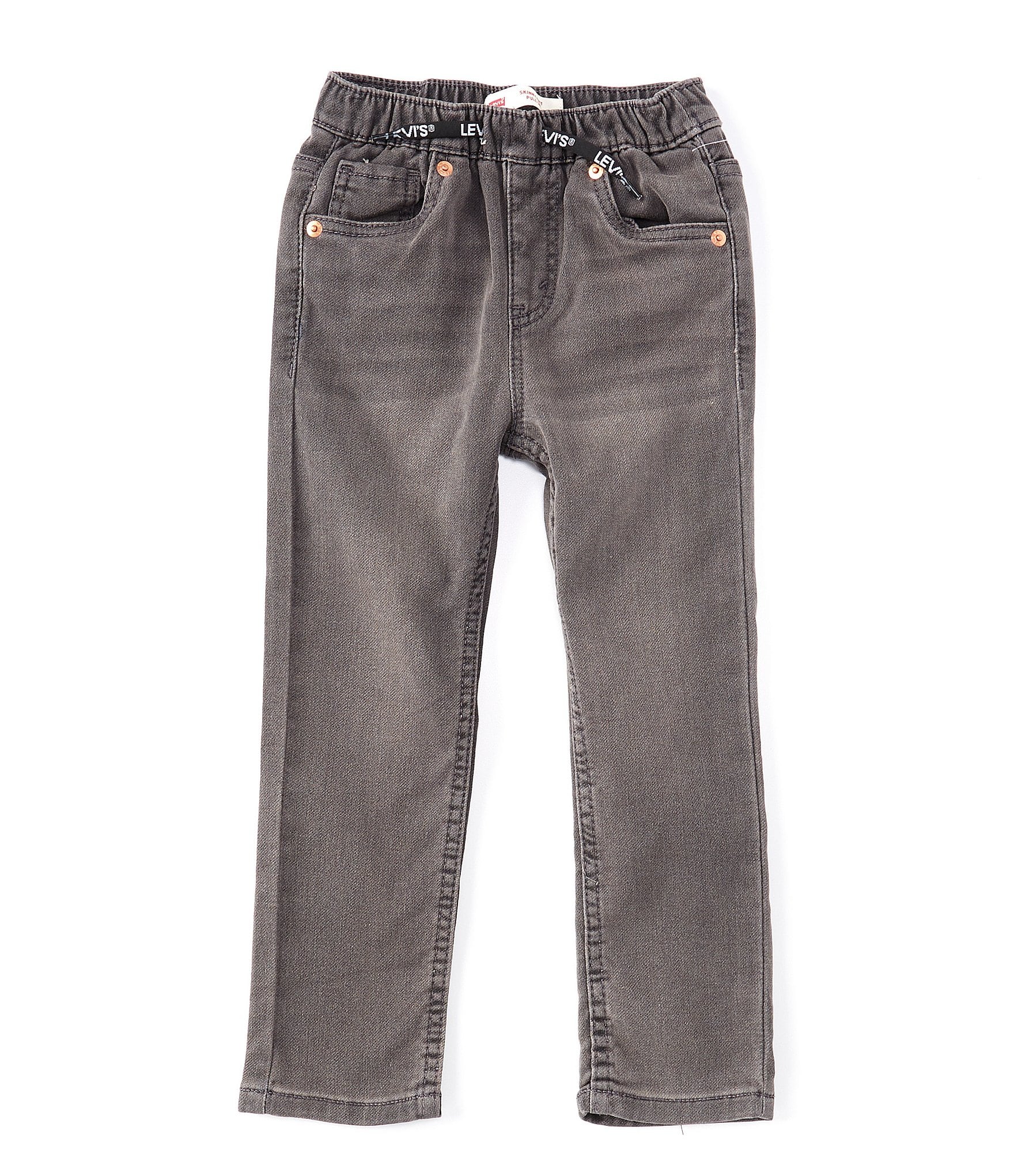 Levi's® Little Boys 2T-7X Skinny-Fit Printed Drawstring Pull-On Denim Pants  | Dillard's