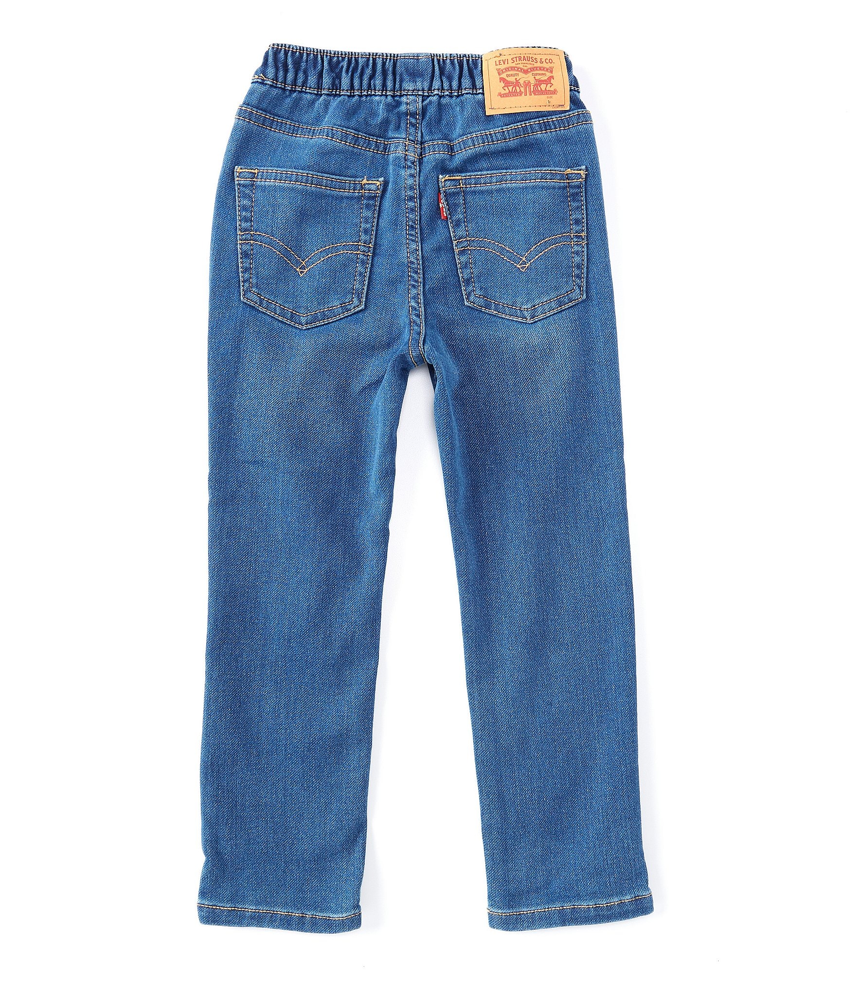 Levi's® Little Boys 2T-7X Skinny-Fit Printed Drawstring Pull-On Denim Pants