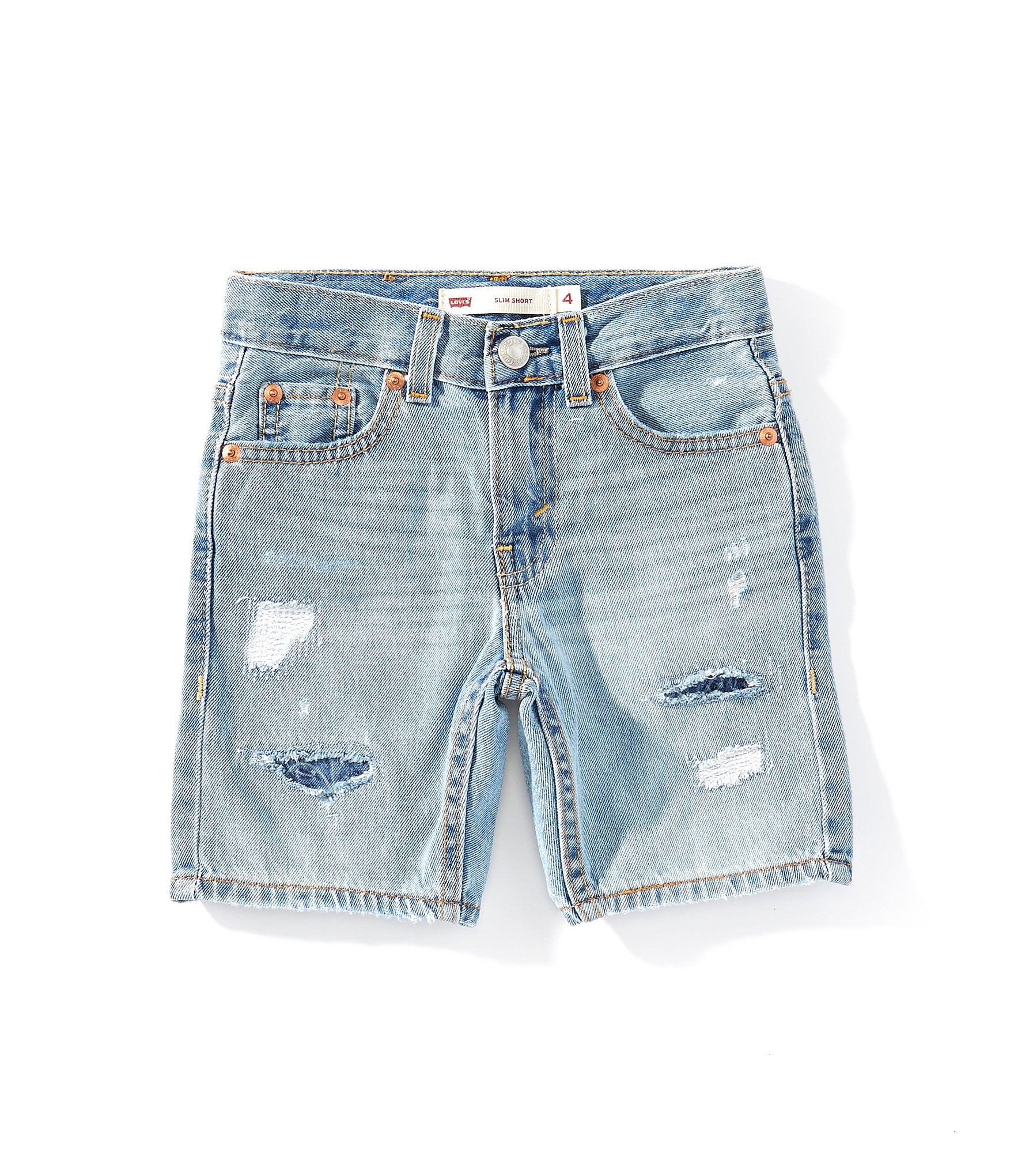Levi's® Little Boys Distressed Slim Fit Denim Shorts