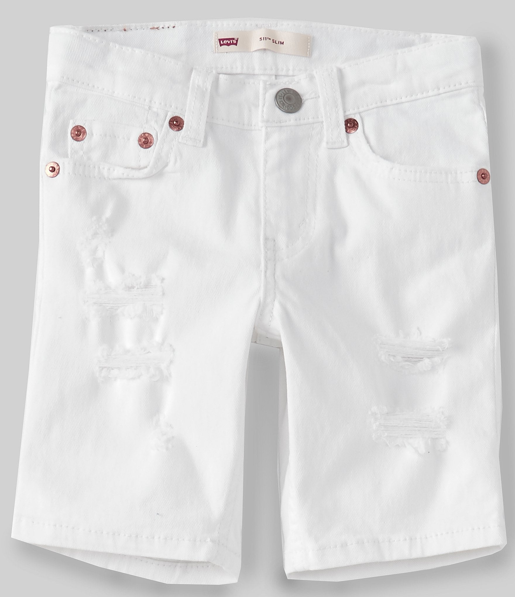 Levi's® Little Boys 2T-7X 511™ Slim Fit Distressed Denim Shorts