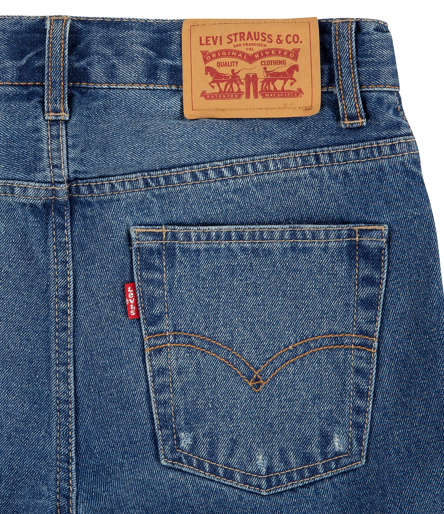 Levi's® Little Boys 2T-7X 511™ Slim Fit Distressed Denim Shorts