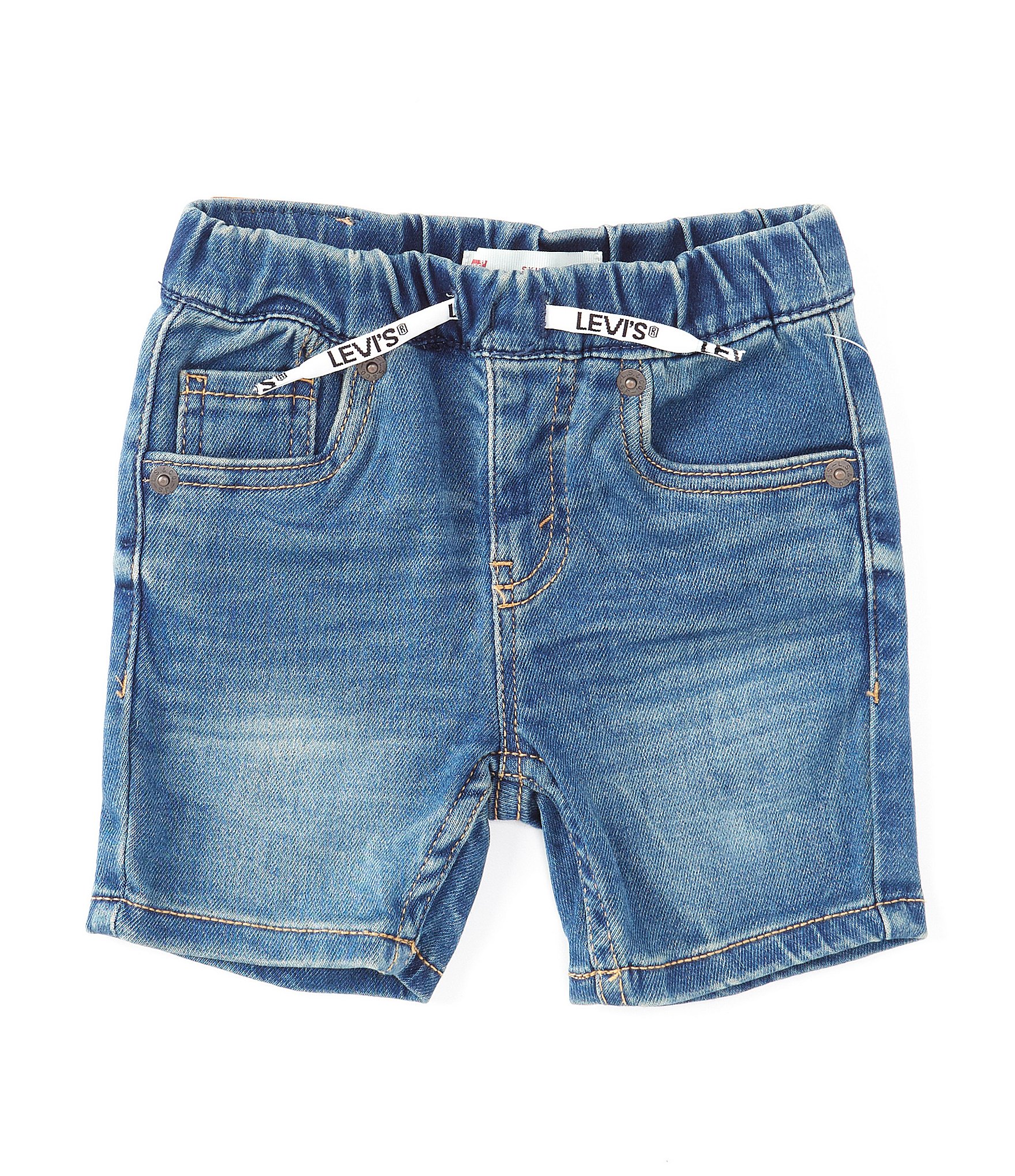 Levi's® Little Boys 2T-7X Skinny Fit Pull-On Denim Dobby Shorts | Dillard's