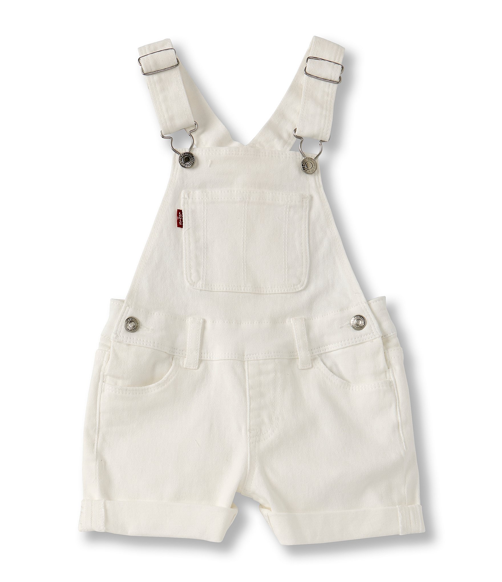Levi's® Little Girls Destructed Denim Shortall