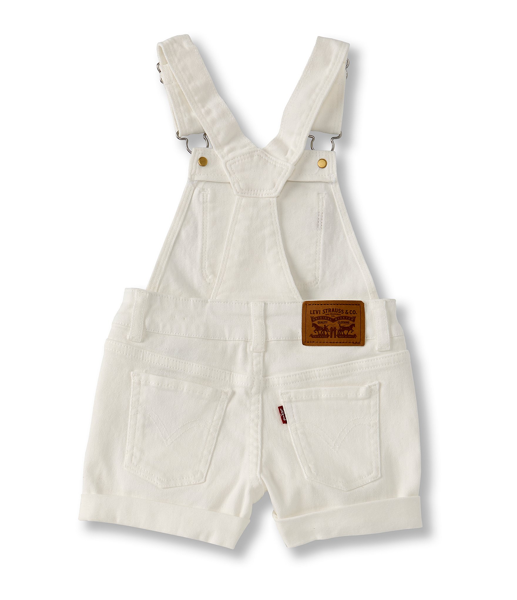 Levi's® Little Girls 2T-6X Destructed Denim Shortall